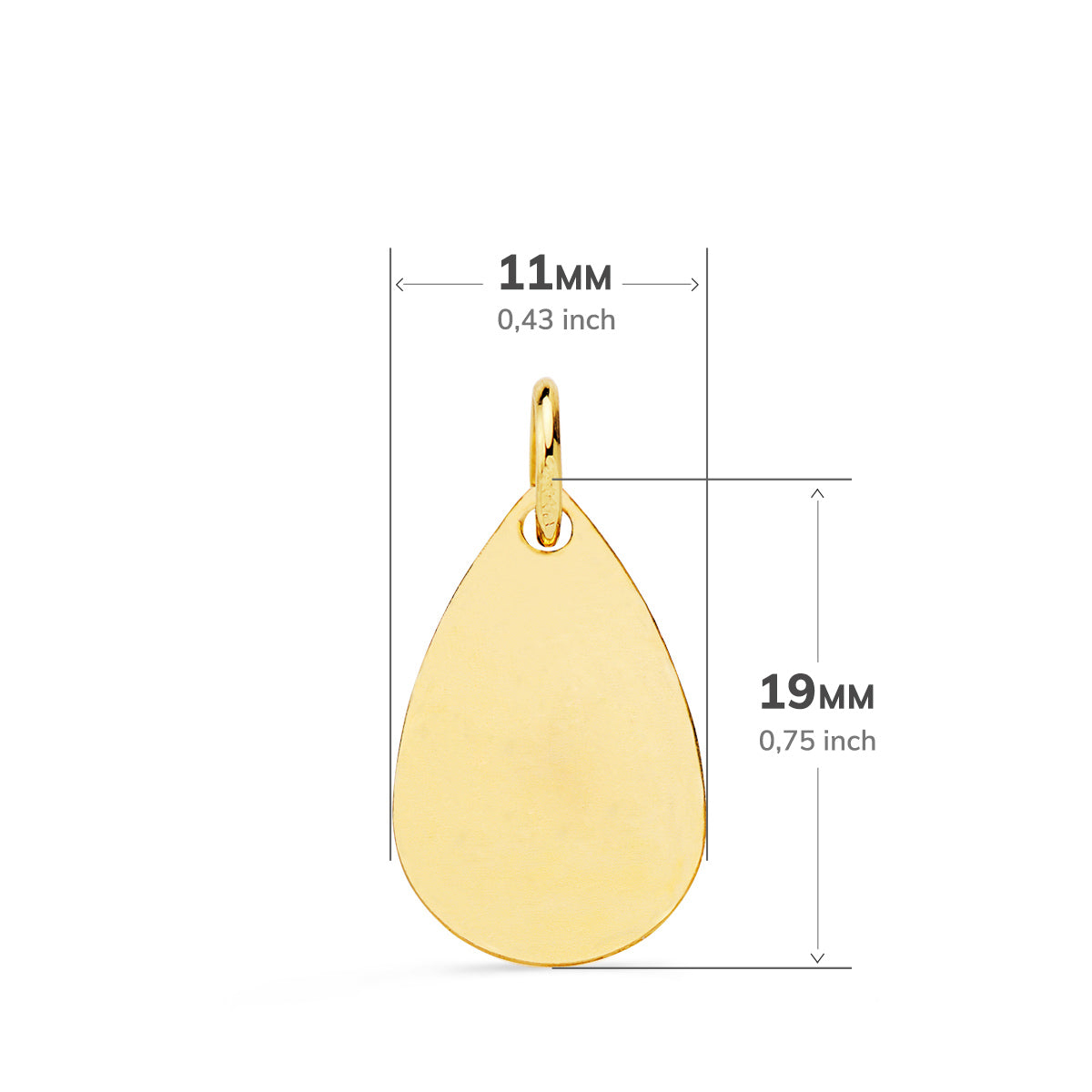 9K Tropfenmedaille 19X11MM