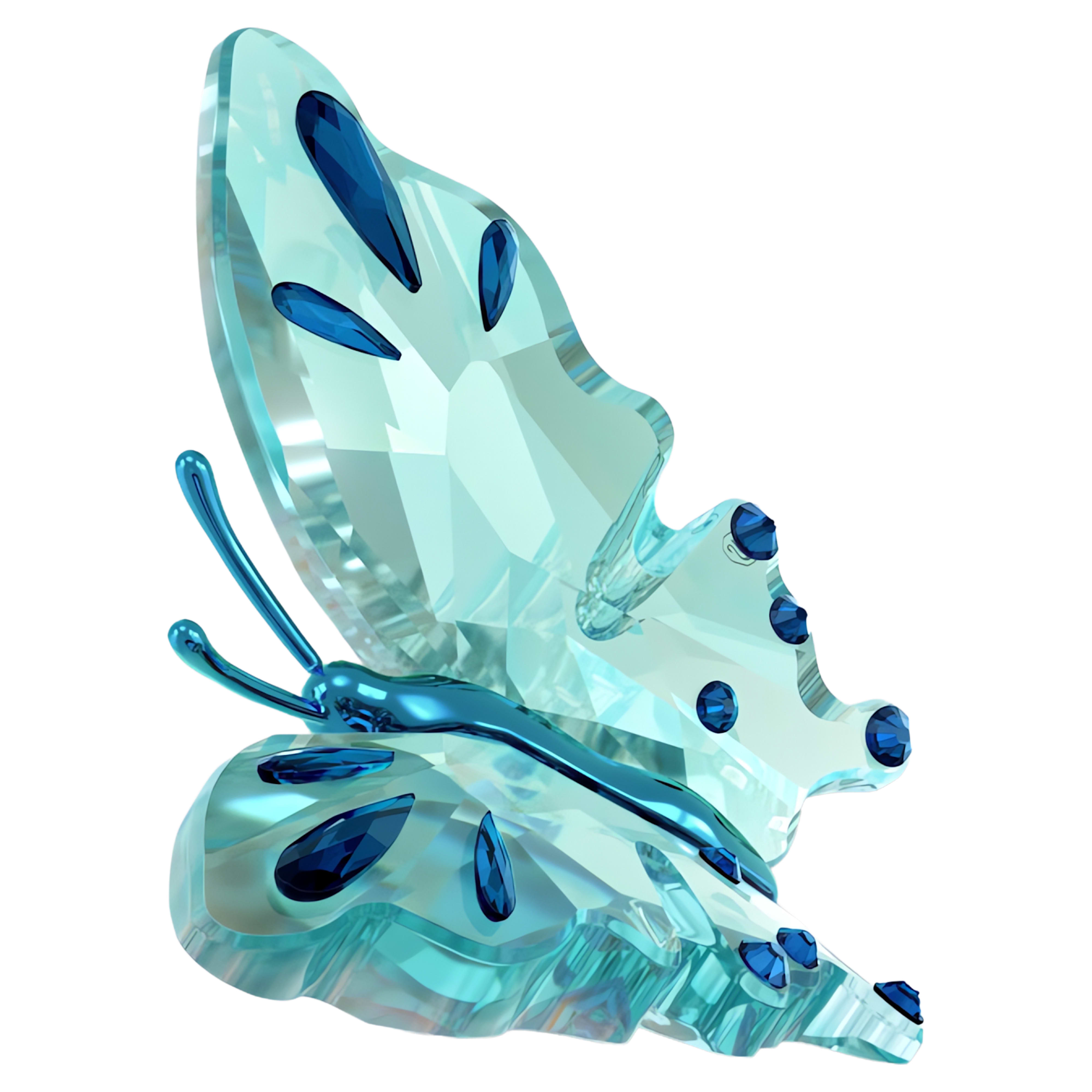 Statuetta Swarovski - Idyllia Papillon - Vista turchese 2