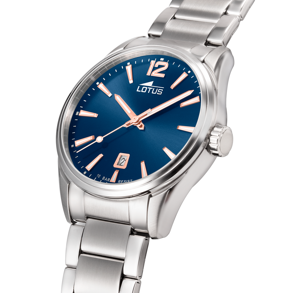 Minimalista - Modelo 18692/2 - Plata y Azul - Reloj Lotus