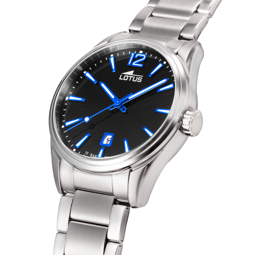 Minimalista - Modelo 18692/6 - Negro y Azul - Reloj Lotus