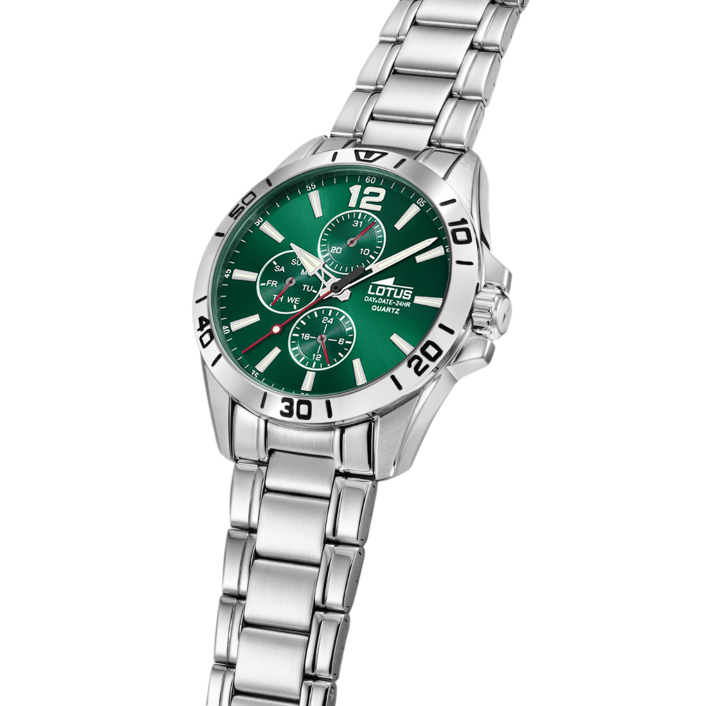 Groen multifunctioneel horloge – heren | Lotus