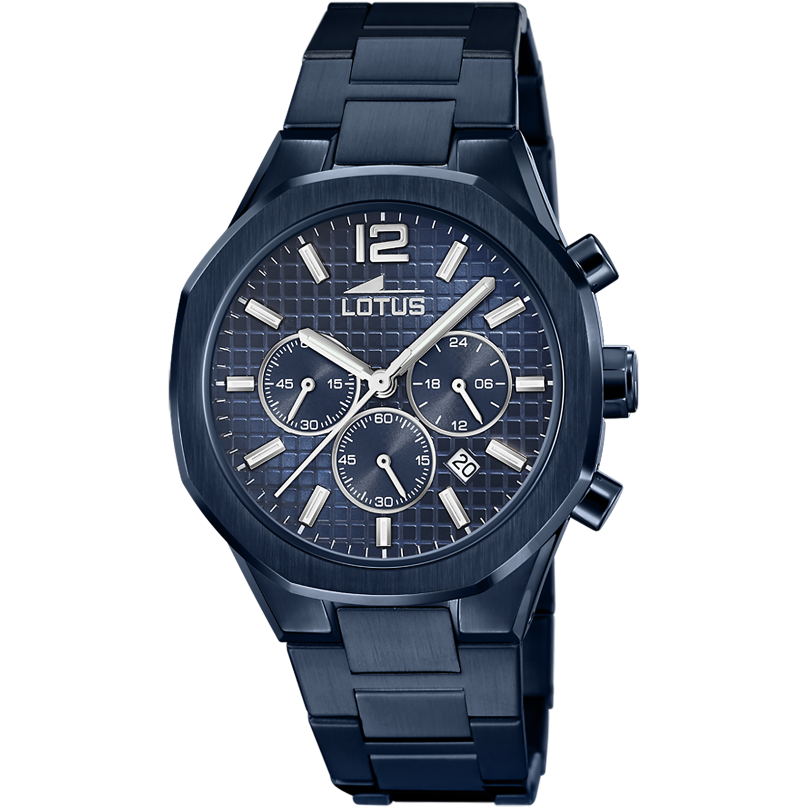 Chrono - Model 18848/1 - Blauw - Lotus horloge