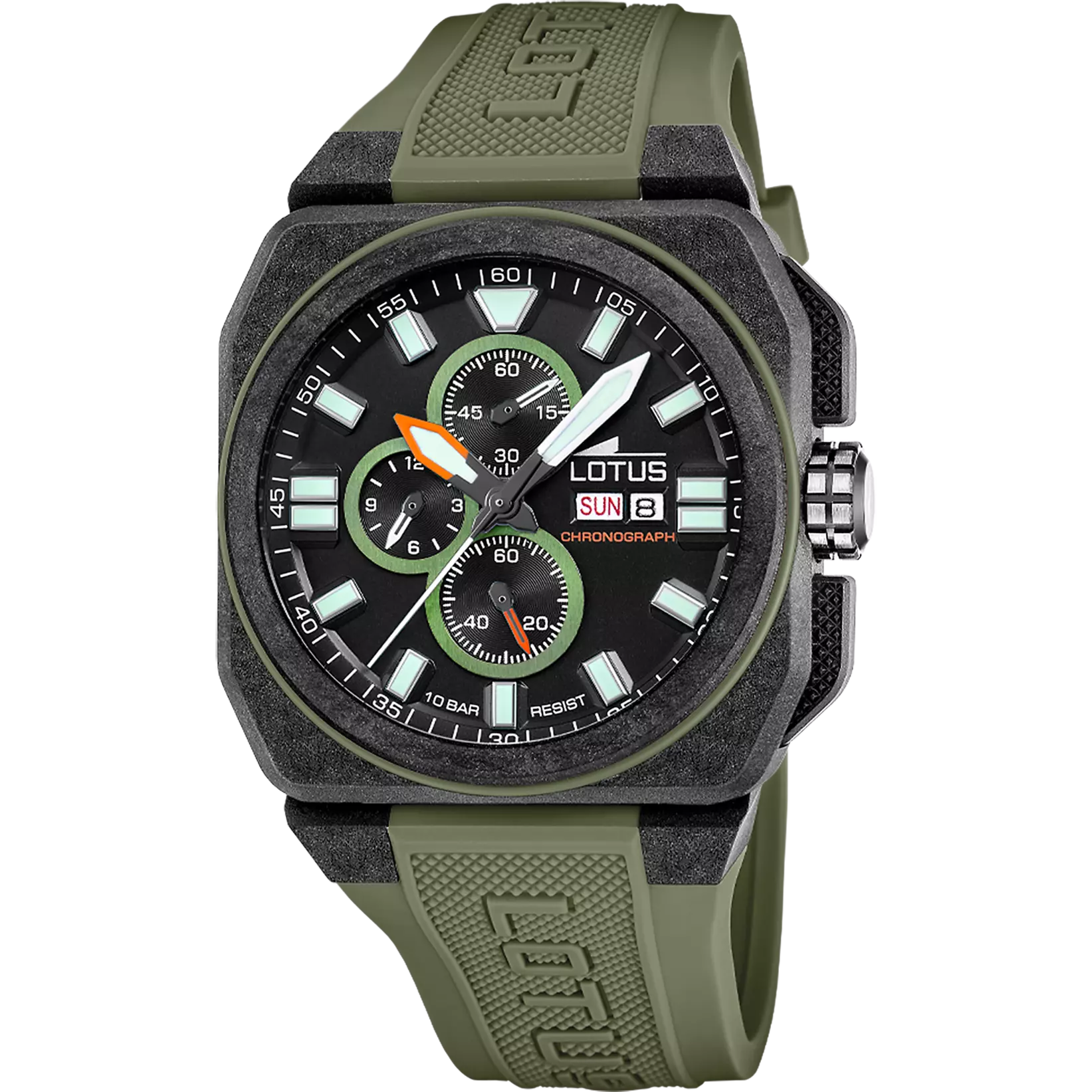Black & Green Chronograph Watch – Men | Lotus