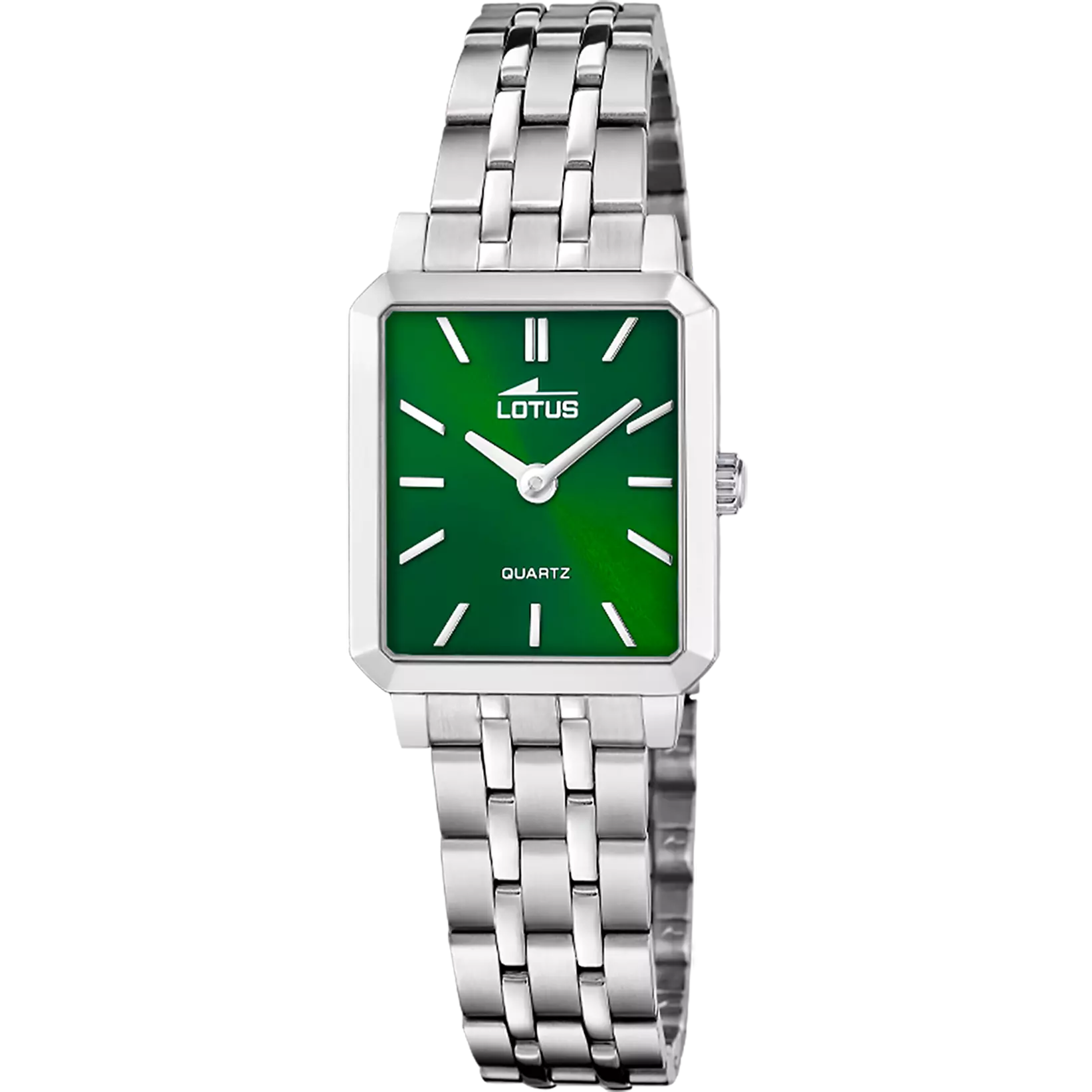 Reloj con caja y esfera verde - Mujer | loto
