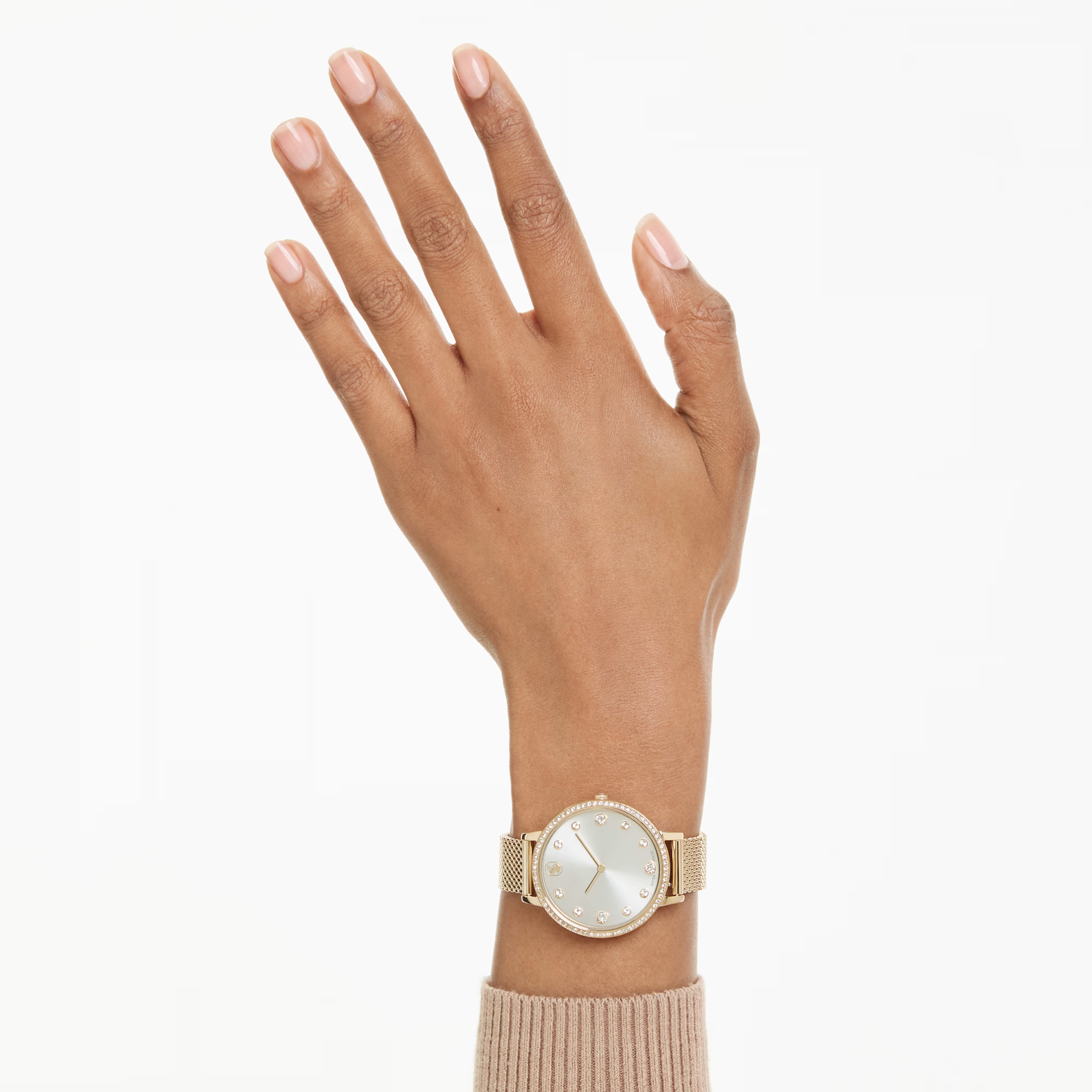 Swarovski-klocka – Clarica – Guldton