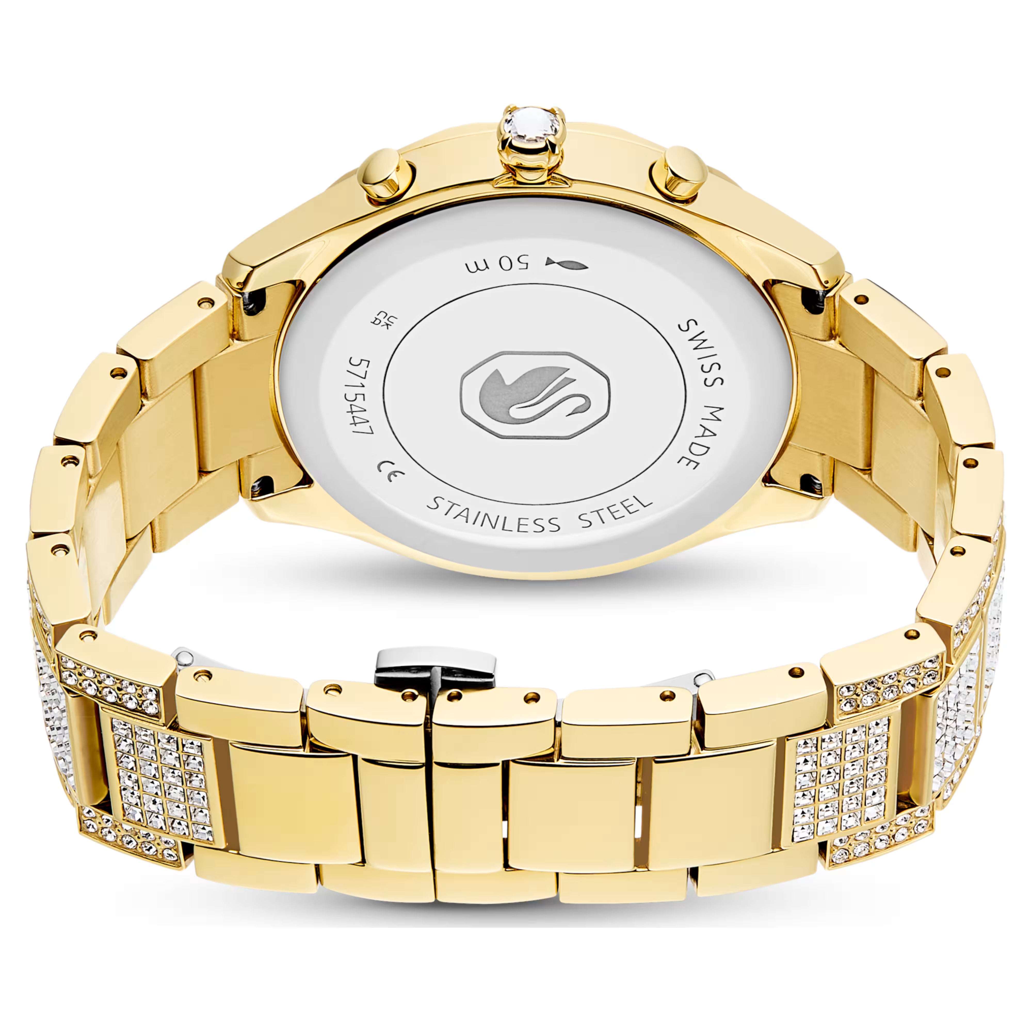 Dextera Lux Crystal White Gold Watch – Swarovski