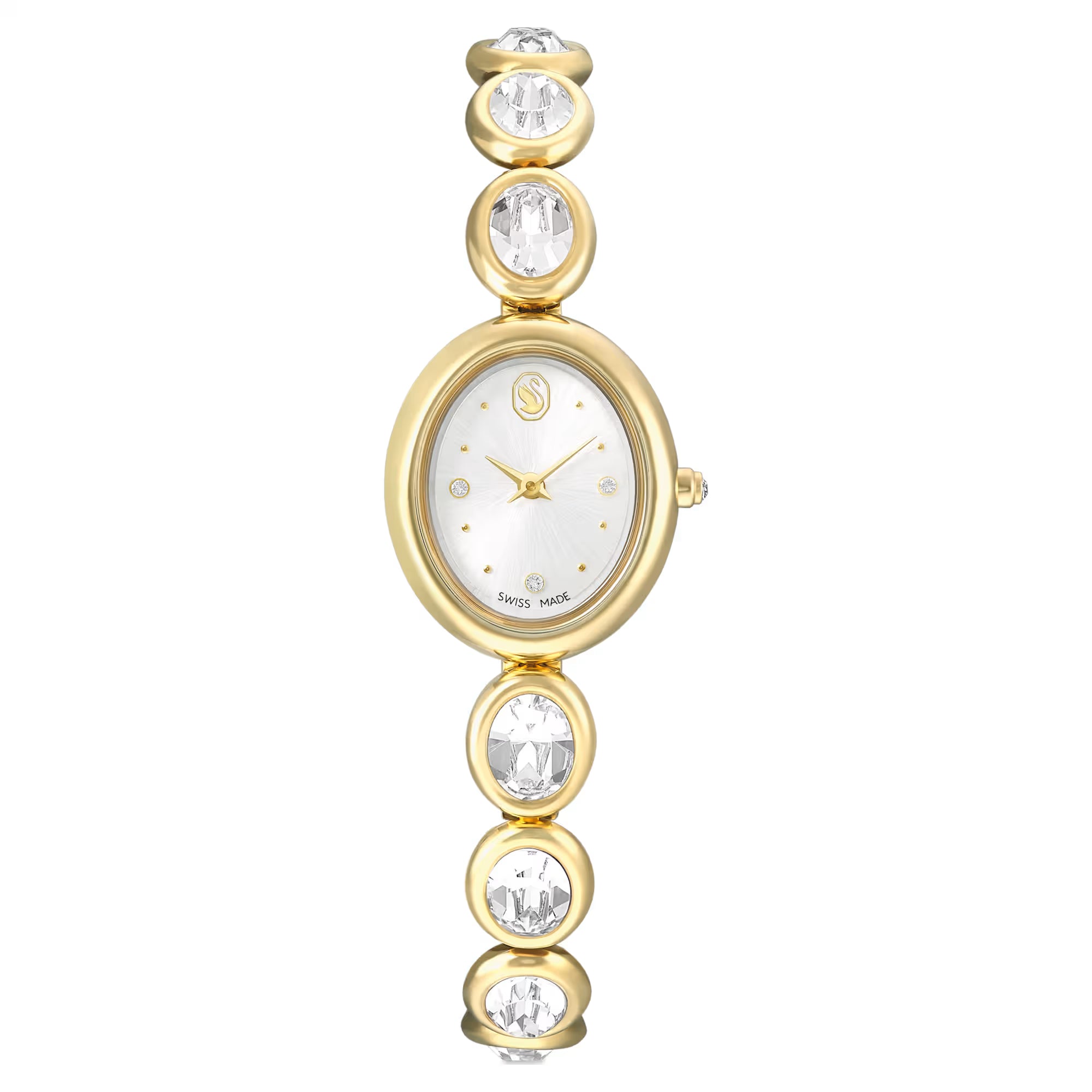 Hodinky Swarovski - Imber Oval - Kovový náramek - Bílý ciferník - Zlaté