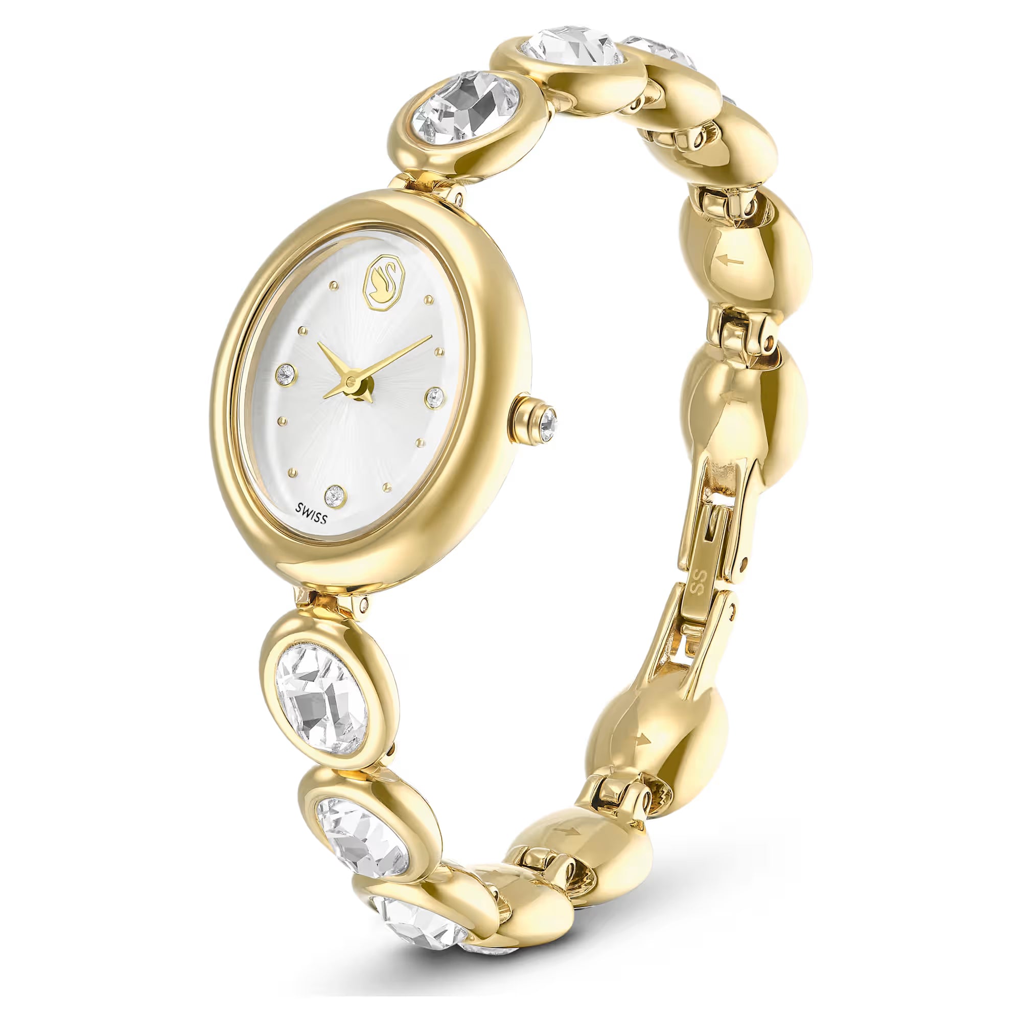 Hodinky Swarovski - Imber Oval - Kovový náramek - Bílý ciferník - Zlaté