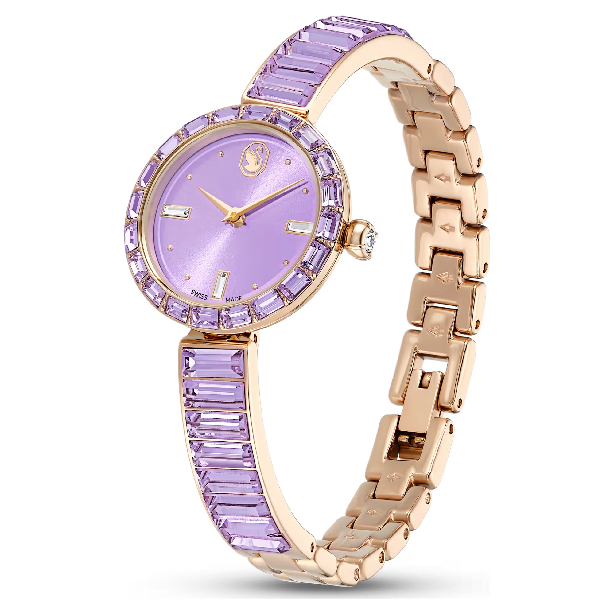 Swarovski Watch - Matrix Bangle - Metal Bracelet - Mauve