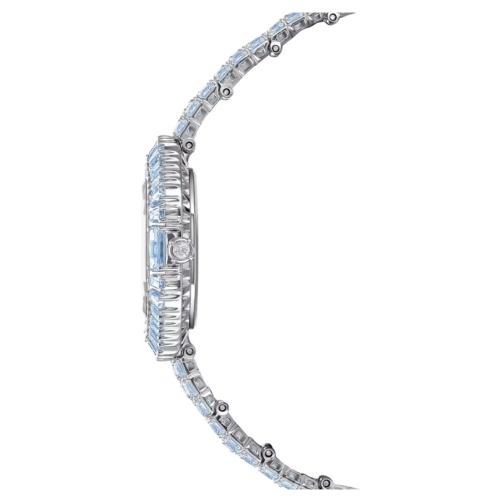 Hodinky Swarovski - Matrix Octagon - Kovový náramek - Světle modrý ciferník - Modrý