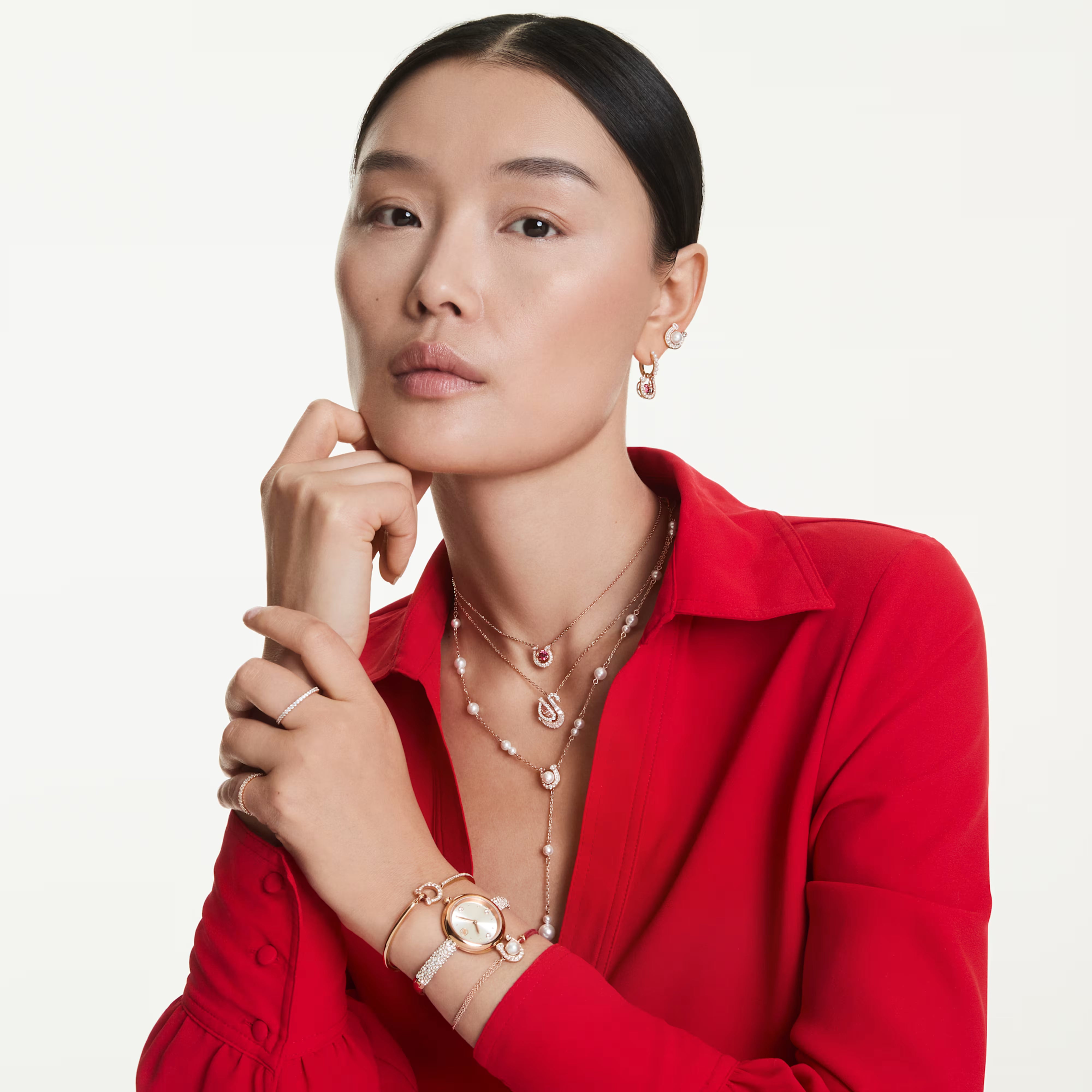 Montre Femme Sublima Doré rose - Swarovski vue 7