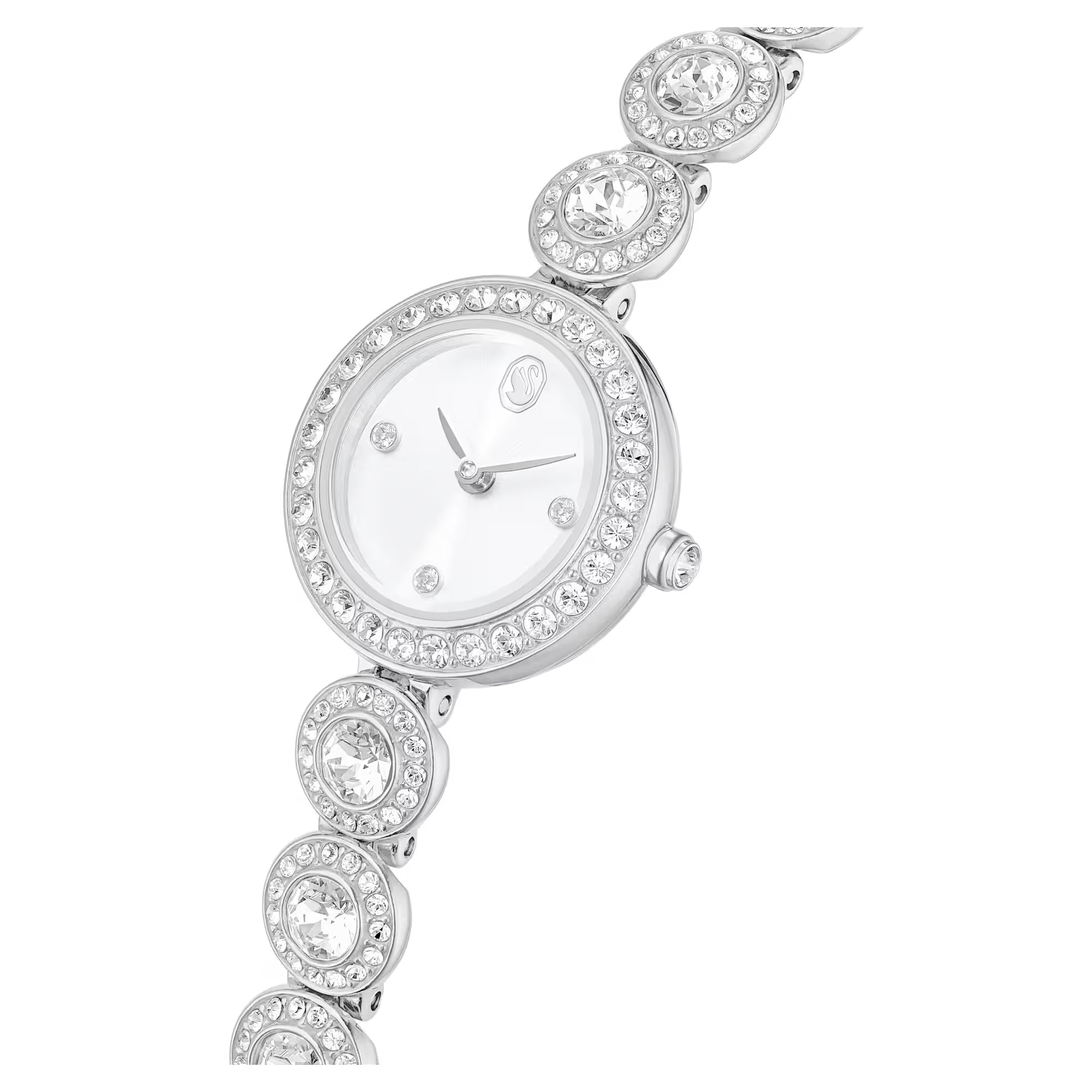 Swarovski Watch - Una Angelic - Chain Bracelet - White Dial - Silver Steel
