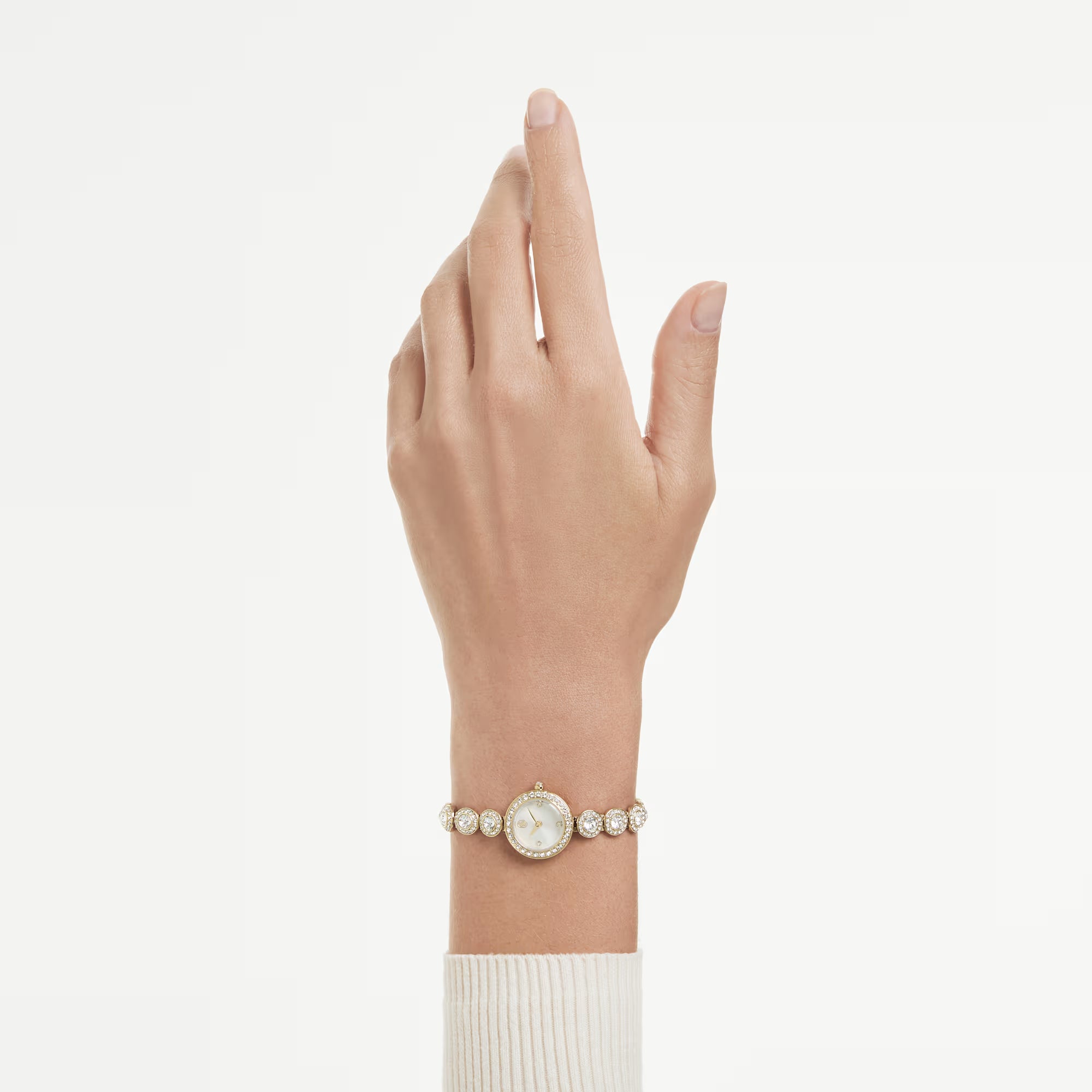 Swarovski Watch - Una Angelic - Chain Bracelet - White Dial - Gold