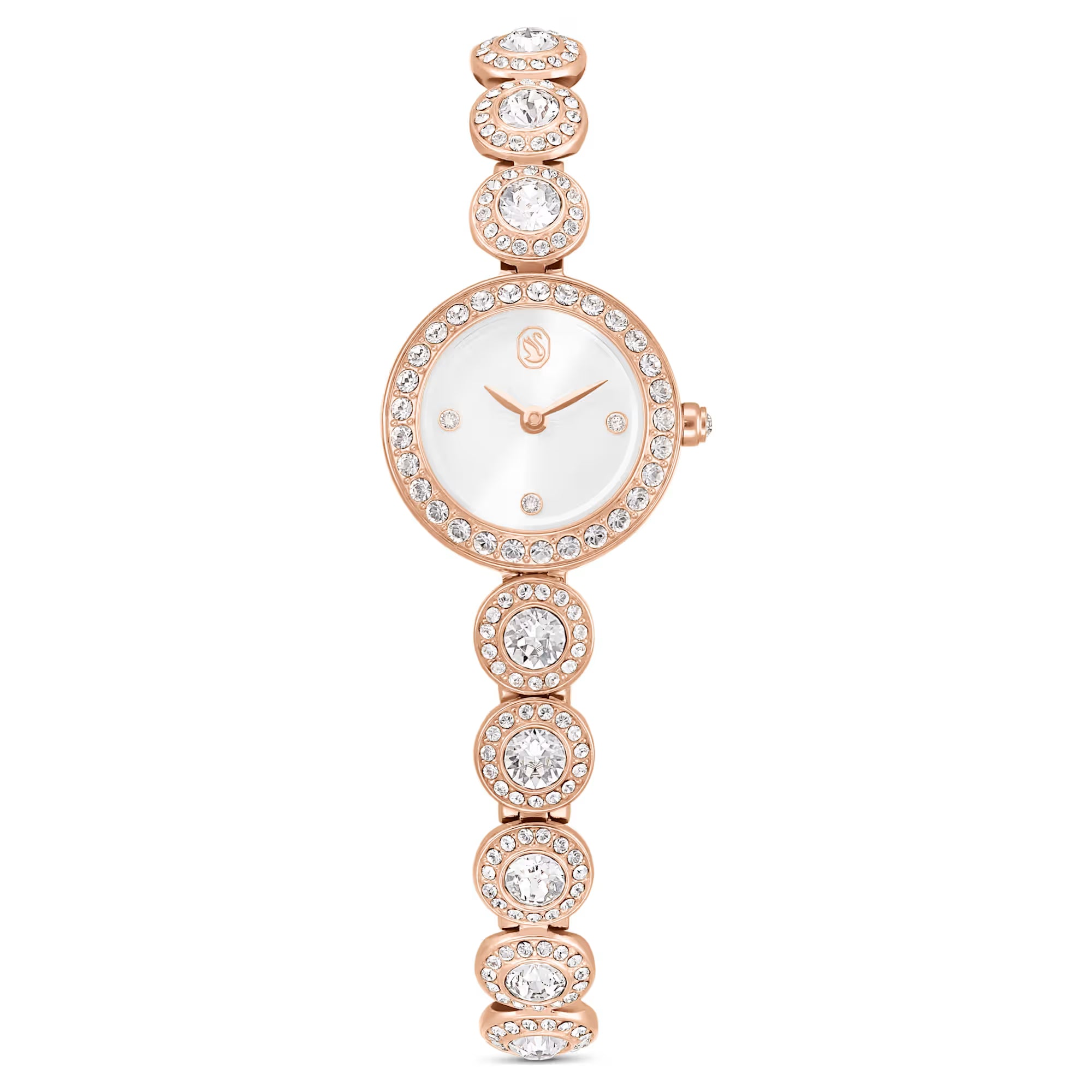 Swarovski Watch - Una Angelic - Chain Bracelet - White Dial - Rose Gold