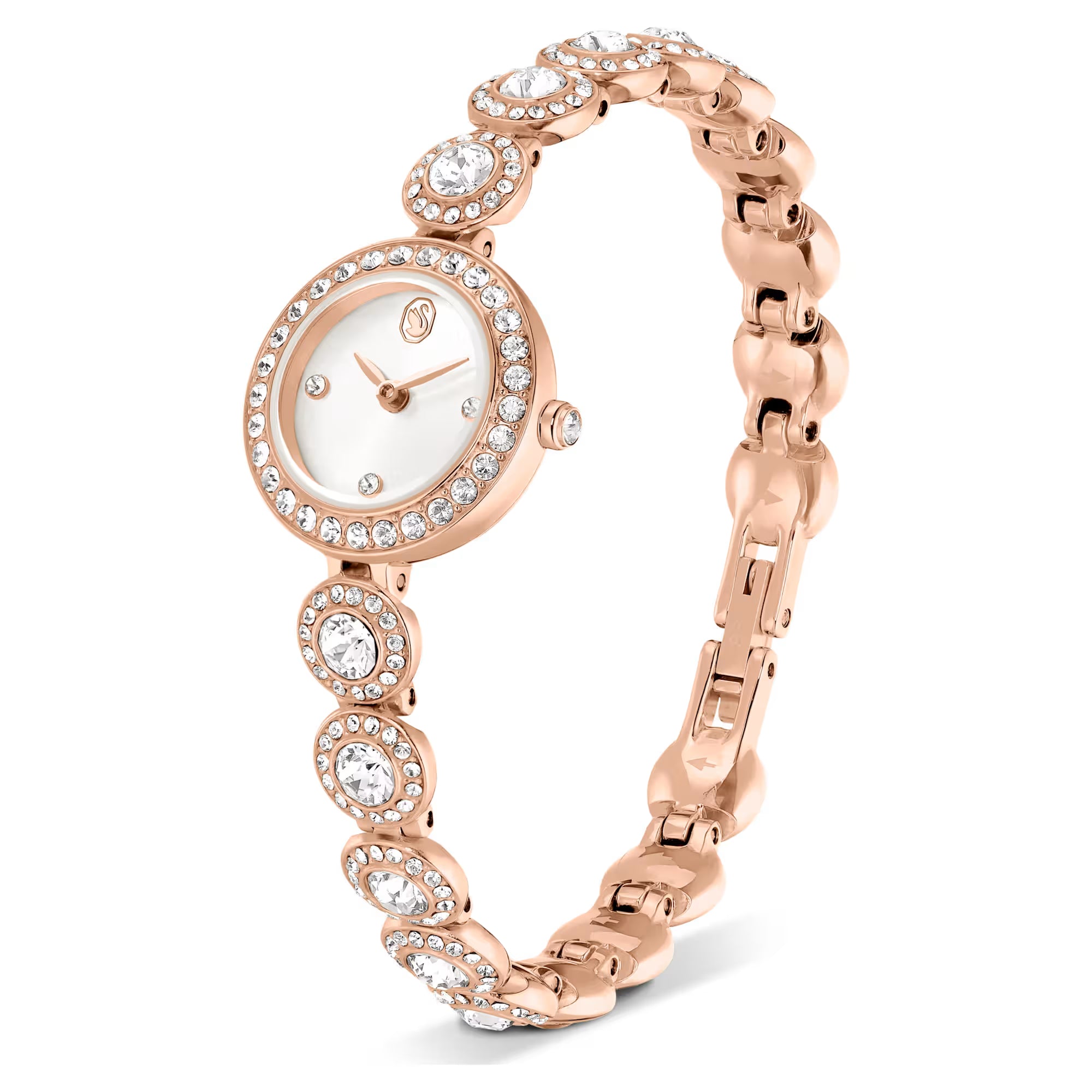 Swarovski Watch - Una Angelic - Chain Bracelet - White Dial - Rose Gold