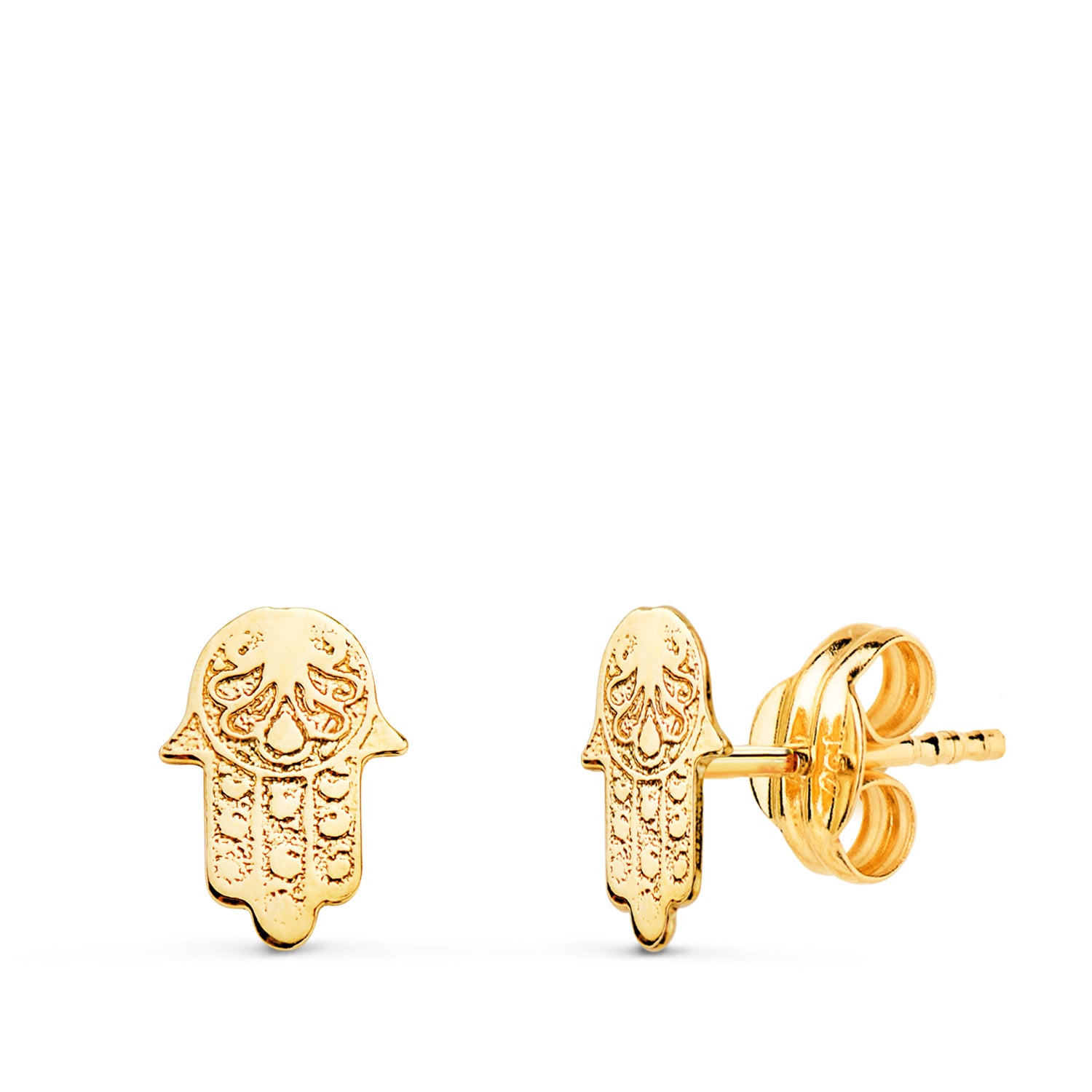 Hånd af Fatima Øreringe 18K 7 X 5 mm Butterfly Klap