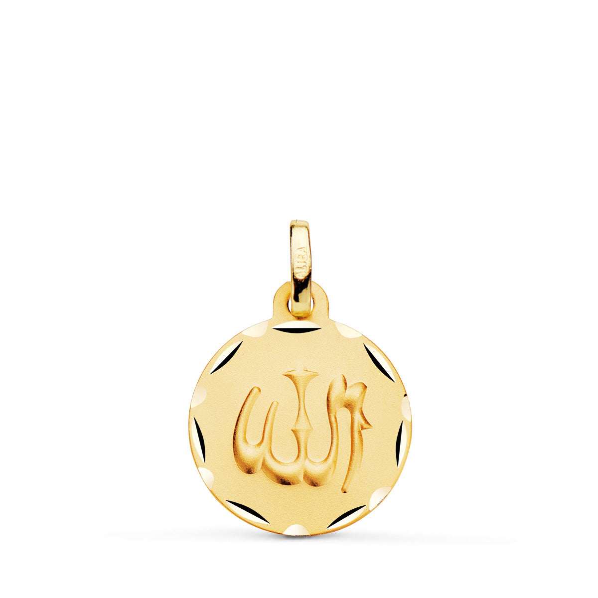 18K Médaille en Or Jaune Allah 16 mm
