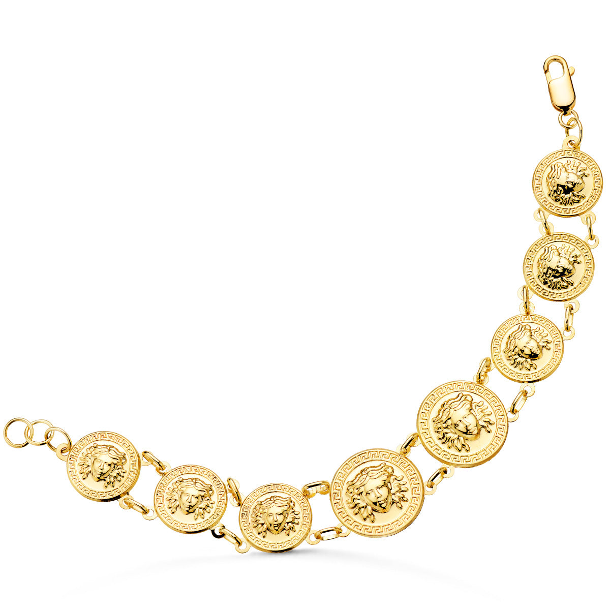 Bransoletka z meduzami z 18-karatowego żółtego złota 20 i 15 mm, długość 20,5 cm