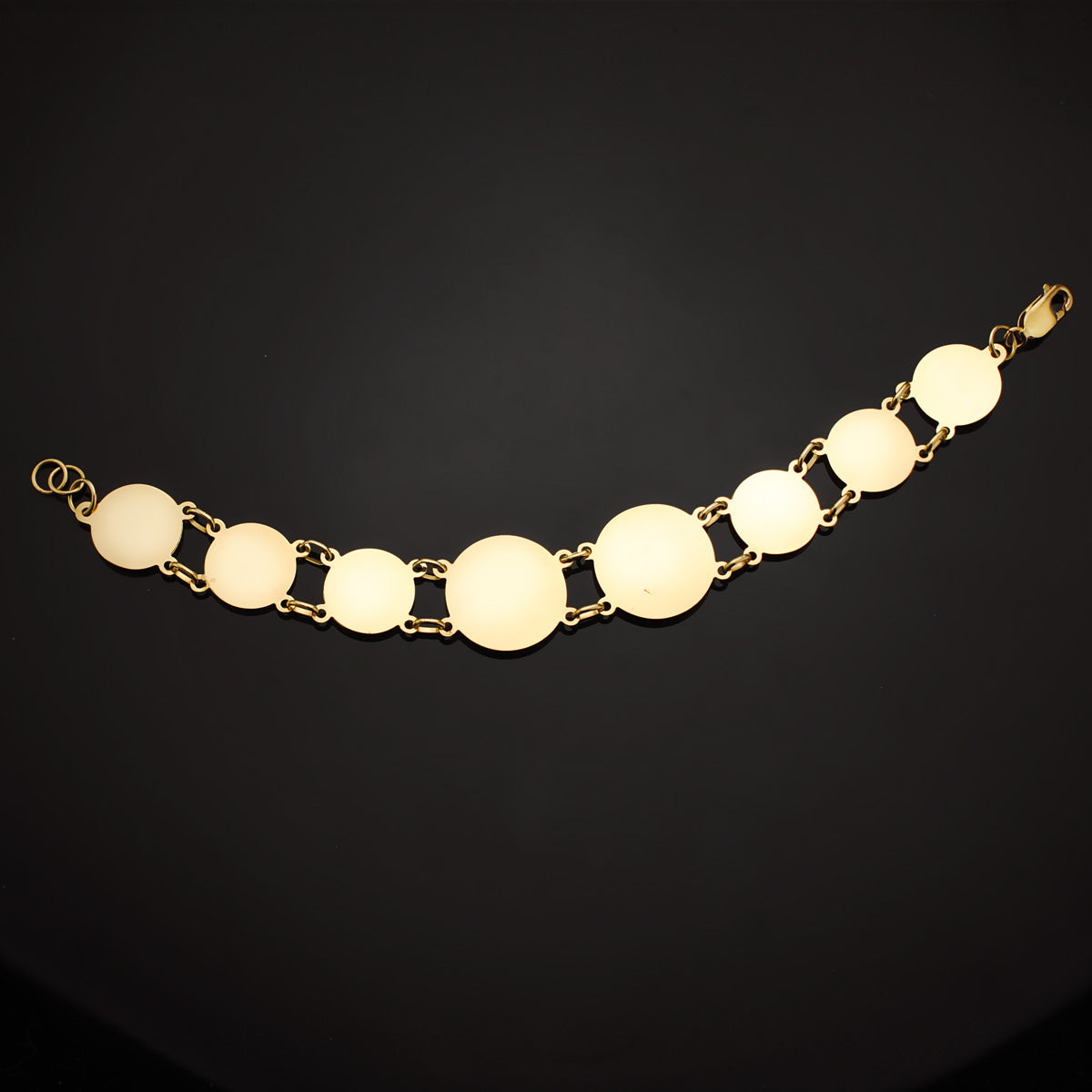 Bransoletka z meduzami z 18-karatowego żółtego złota 20 i 15 mm, długość 20,5 cm