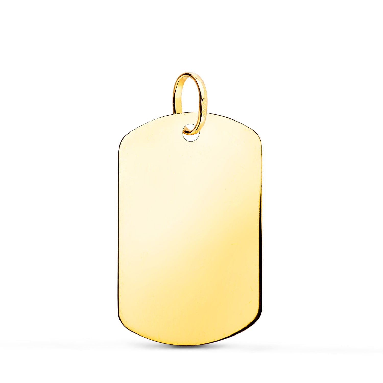 Or Jaune 18K Rectangulaire Militaire Plaqué Or en Poli 24 X 16 mm