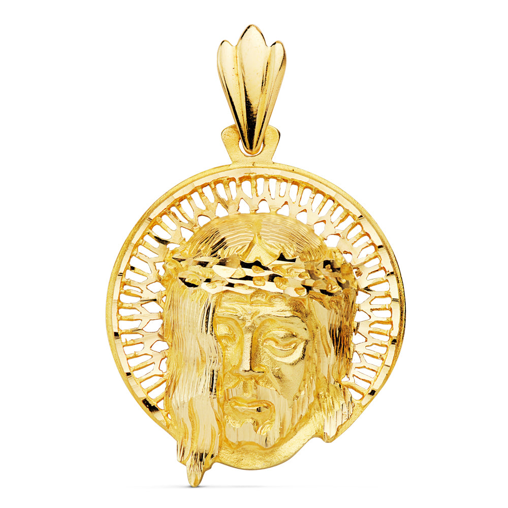 18K Pendentif Christ Auréolé 29X26 mm