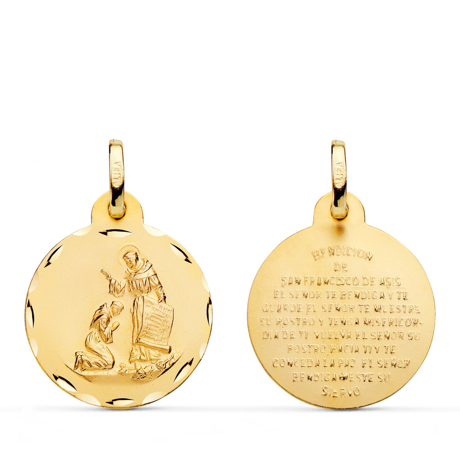 18K Sint Franciscus-medaille 20 mm