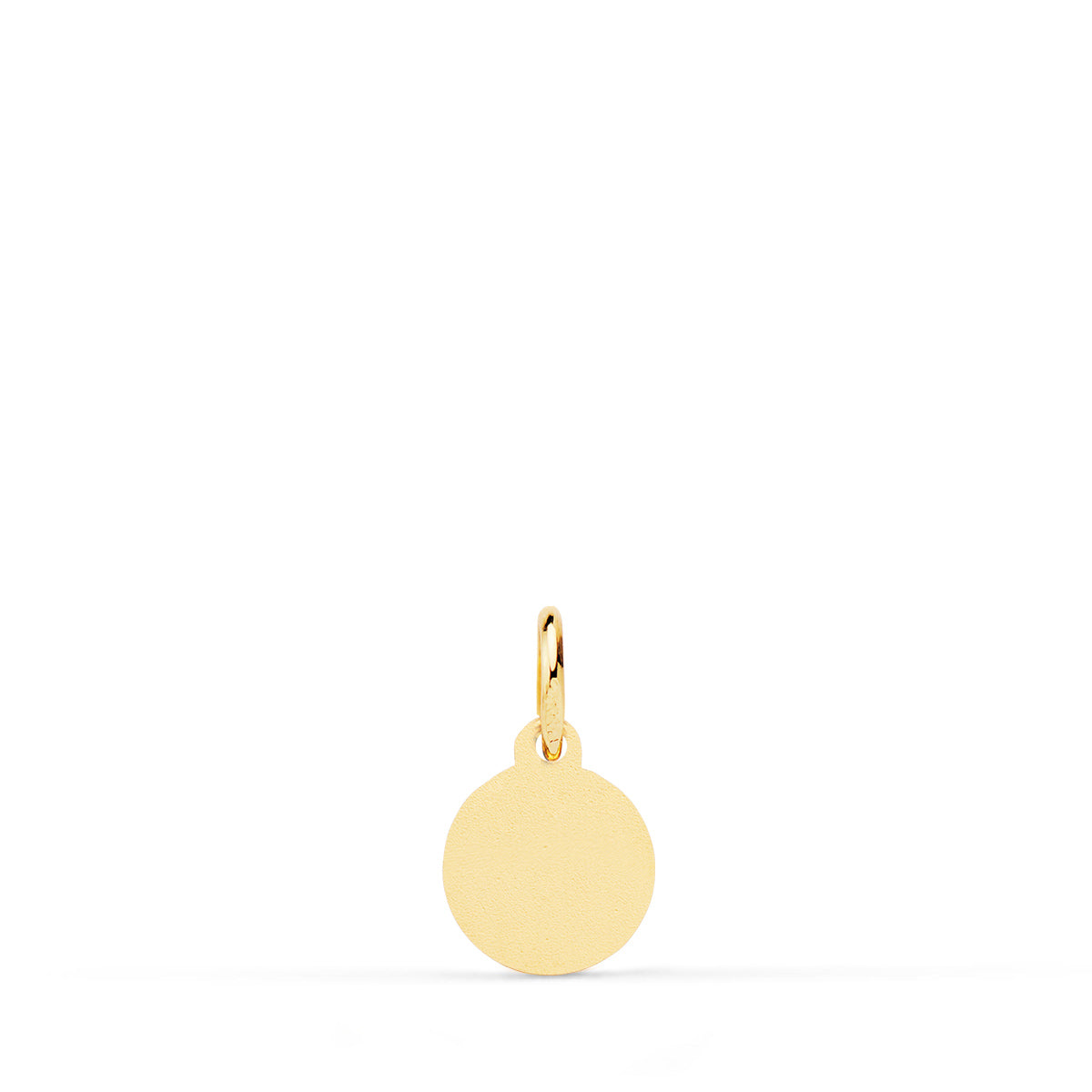 18K Médaille Or Jaune Vierge Del Mar Facettée 8 mm
