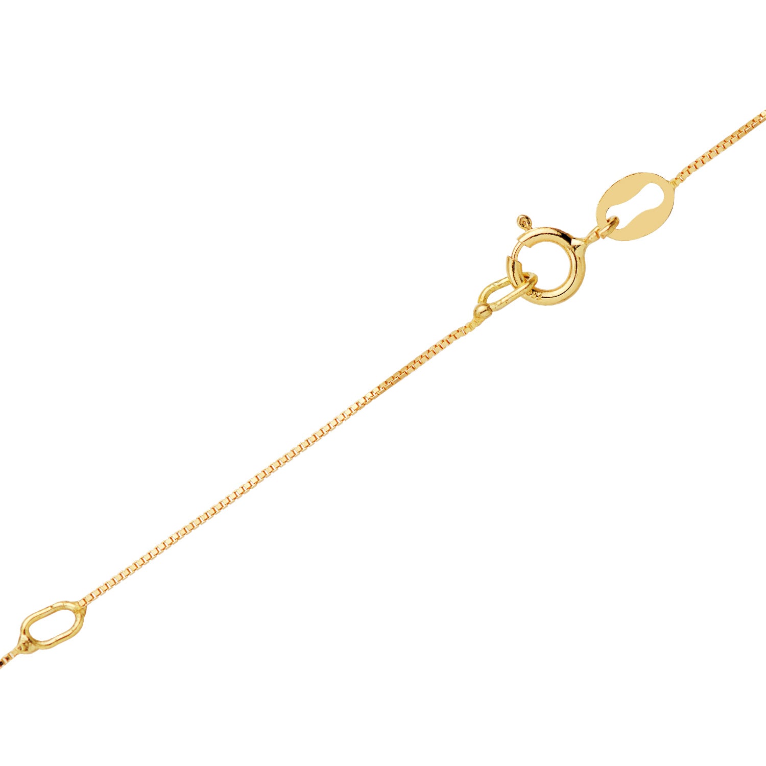 18K Yellow Gold Pendant with 0.182 Cts Lab Diamonds - VS2 G Med: 65MM Chain 42-3CM