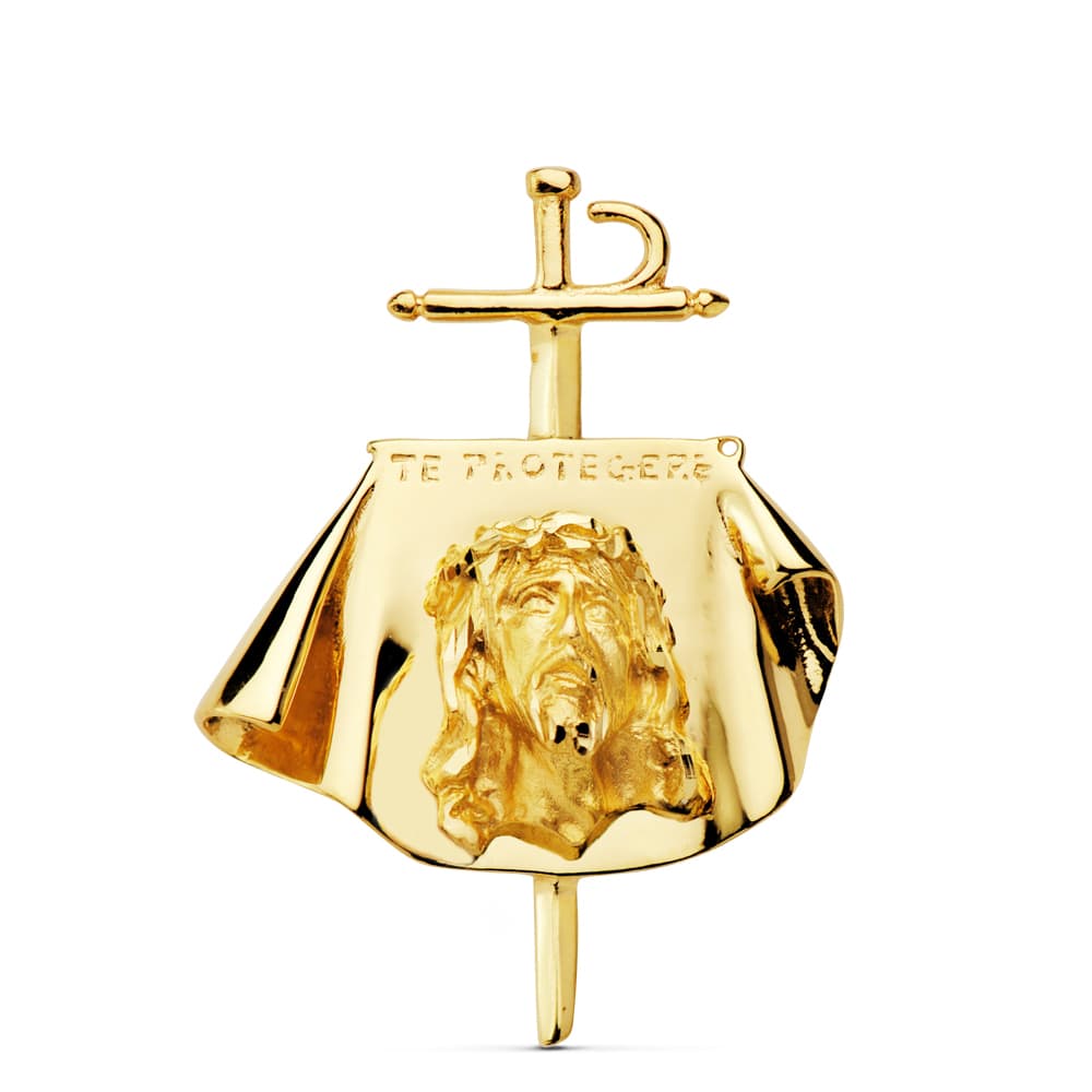 Pendentif Or Jaune 18K Christ des Corréras 34X25 mm
