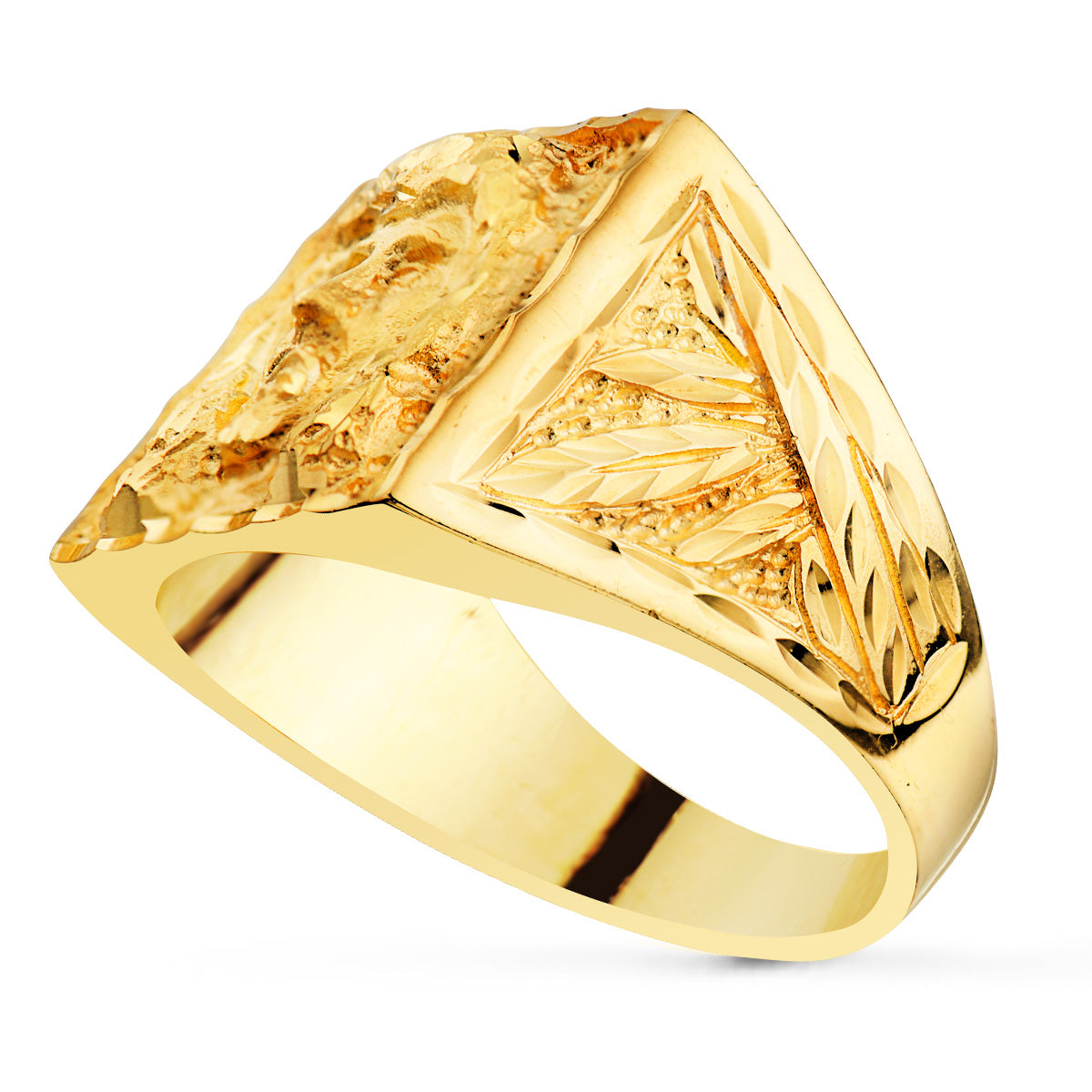 Signetring 18K gult guld 16X18MM