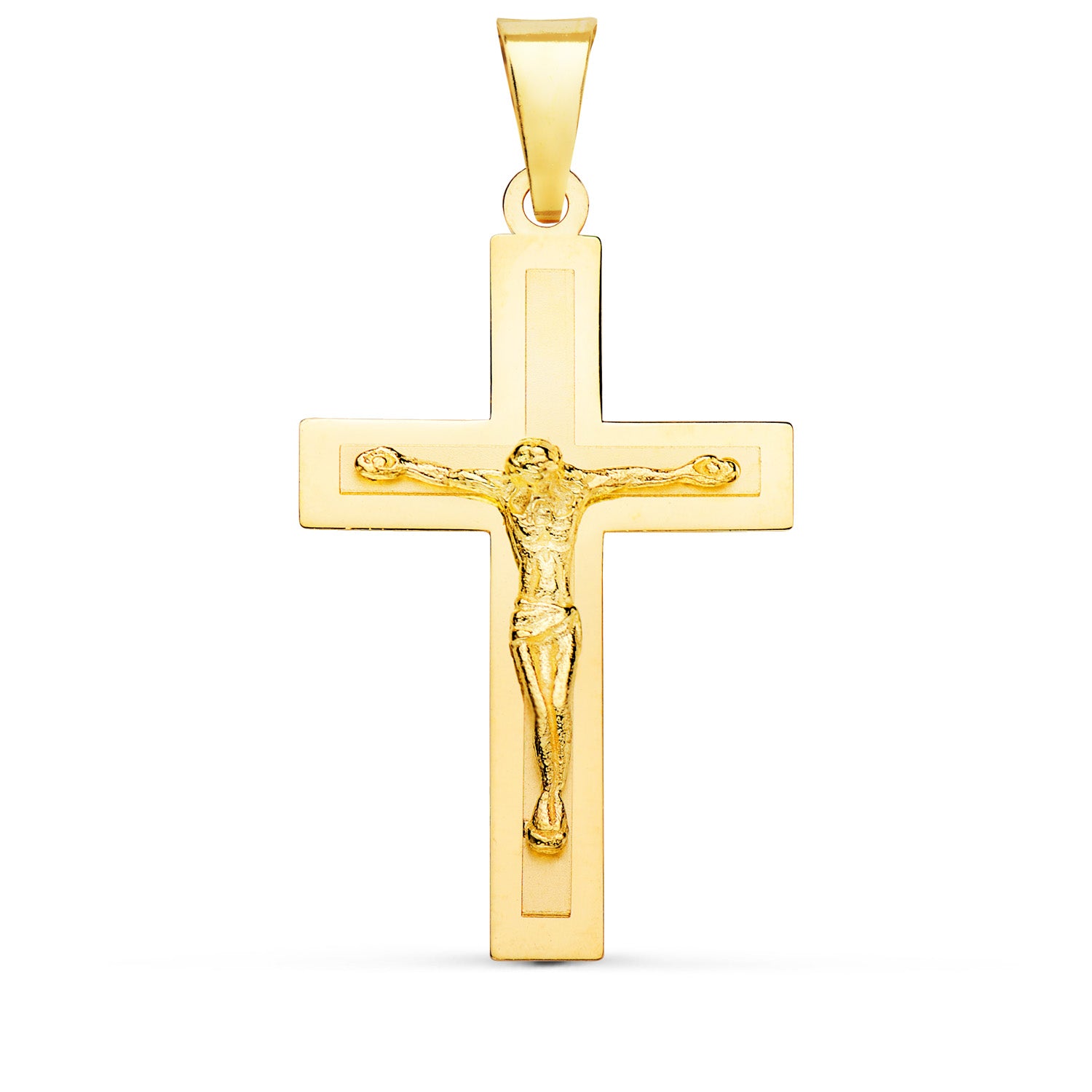 18K Pendentif Christ en Croix 32X20 mm