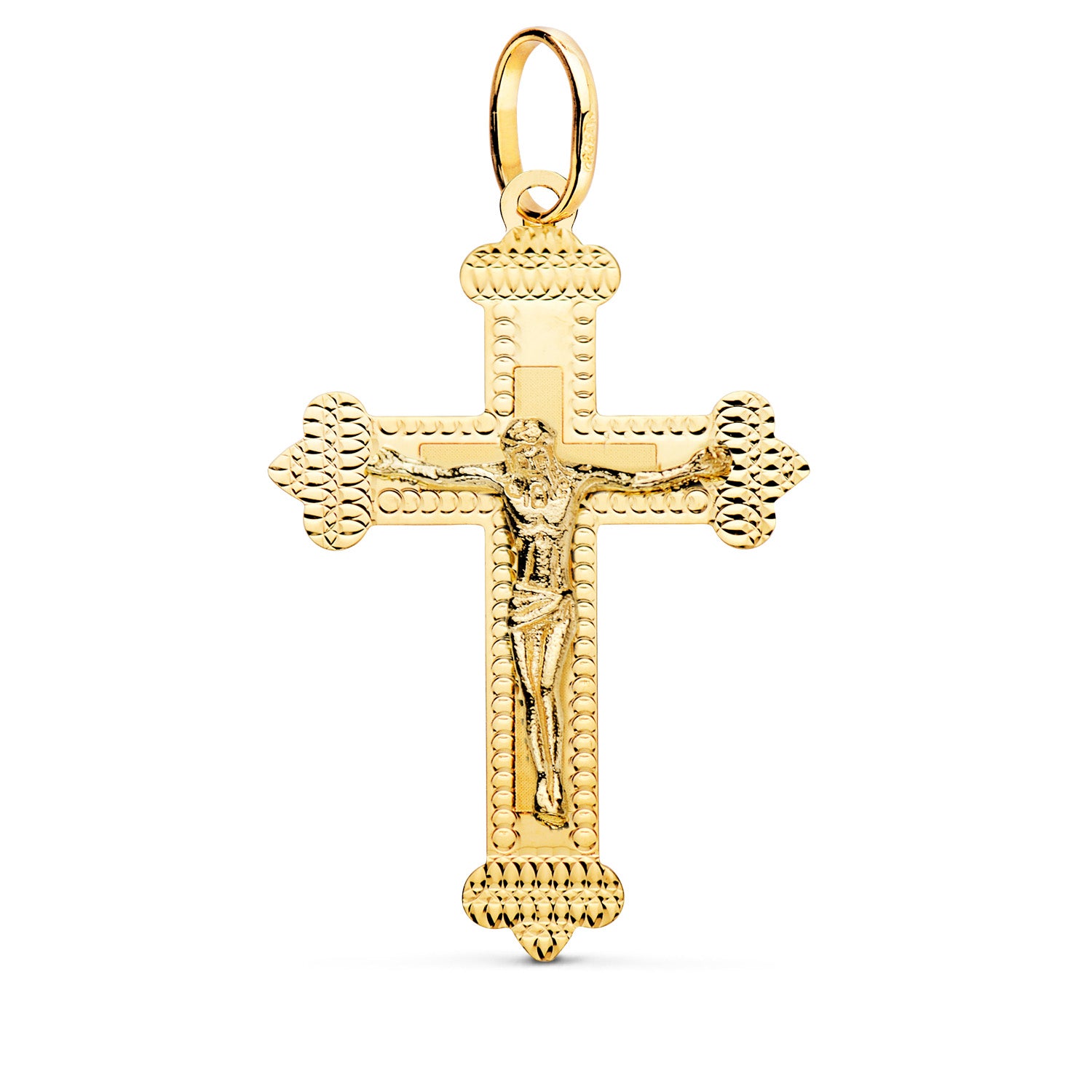 18K Pendentif Christ en Croix 35X23MM