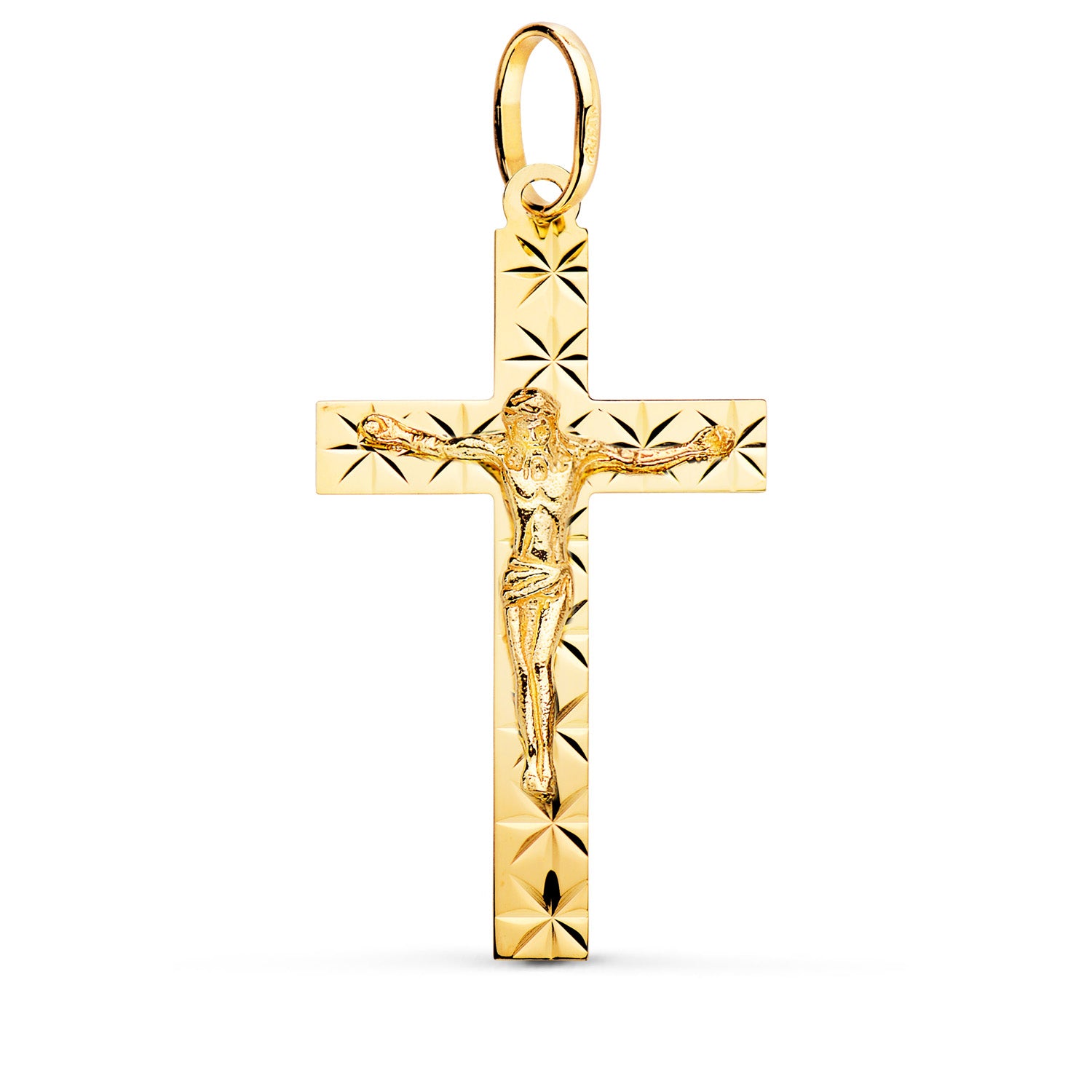 18K kruishanger met Christus 34X19MM