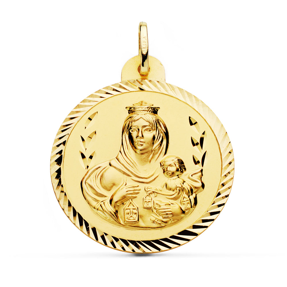 18K Scapular Our Lady of Mont-Carmel 30 mm