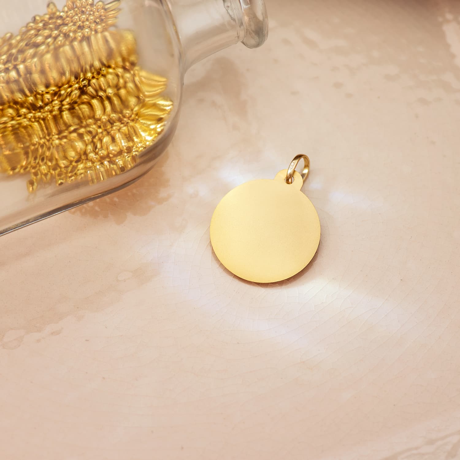 Médaille Croix Sacré Coeur de Jésus 18K Taille 22 mm