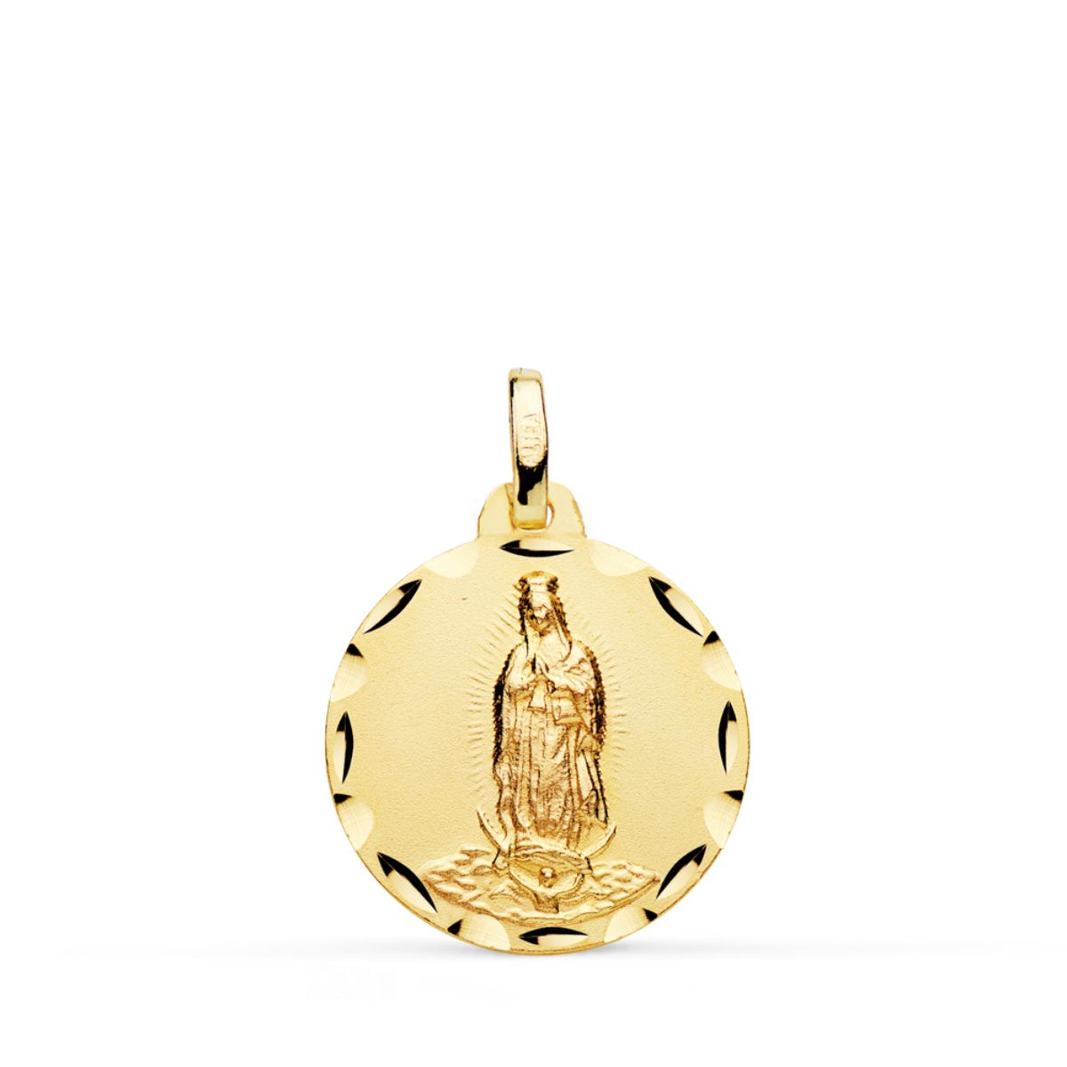 18K Guadalupe Boldogasszony-érem 18 mm