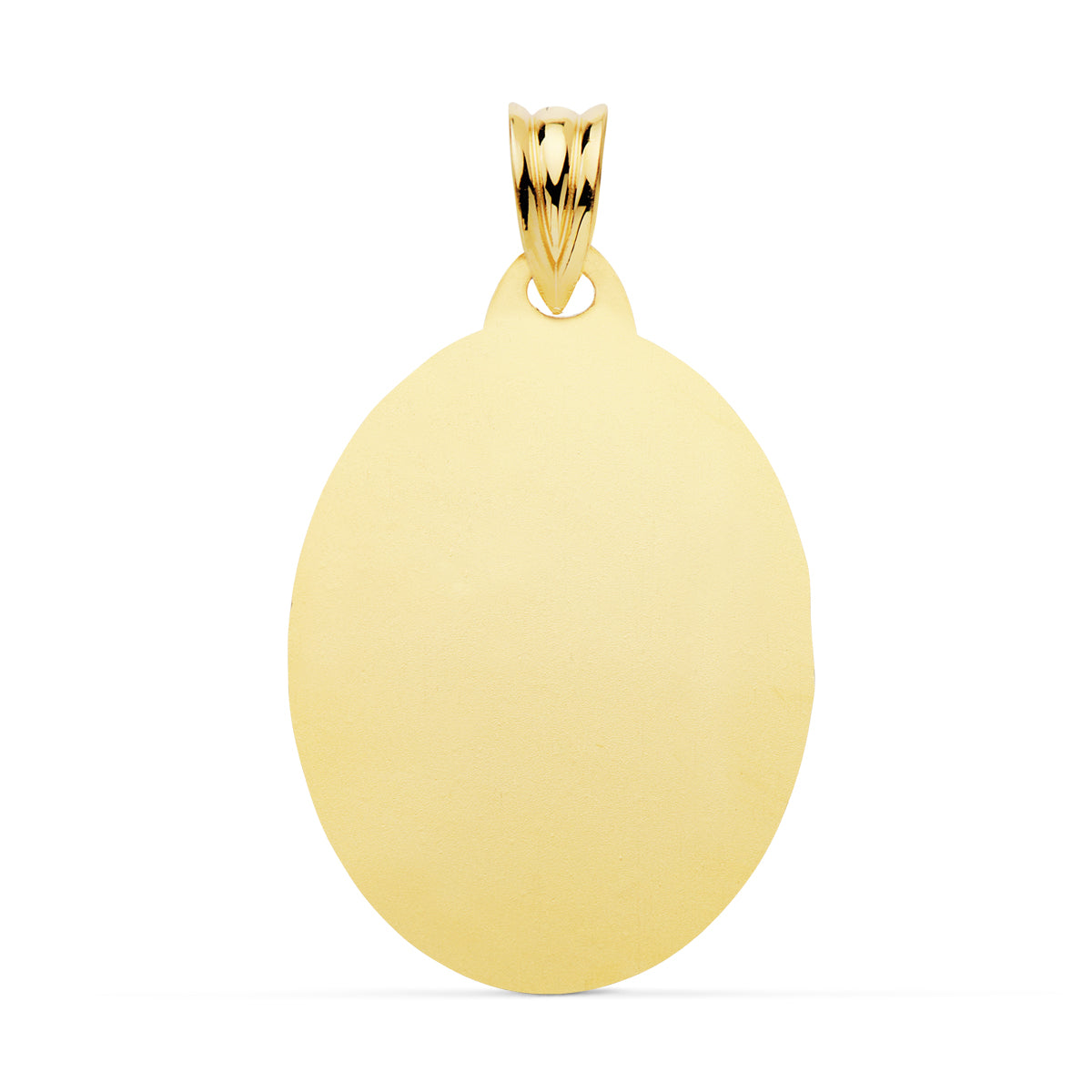 Pendente Medaglia Ovale in Oro Giallo 18K 26X22 mm