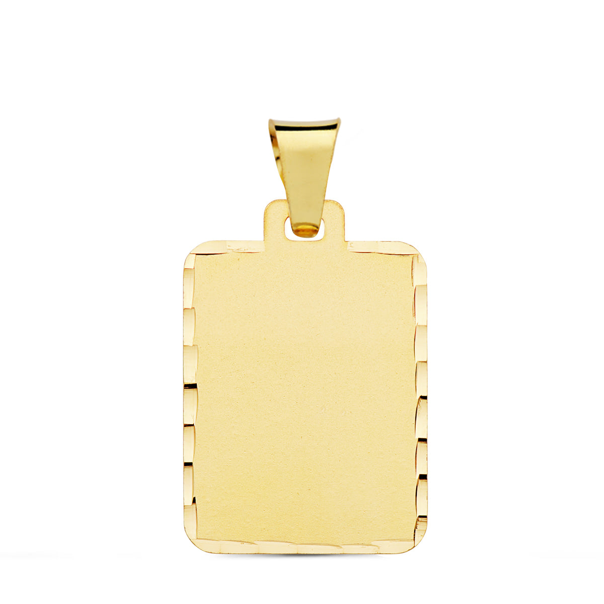 Plaque Or Jaune Mat 18K DIAMANTÉE24X19 mm