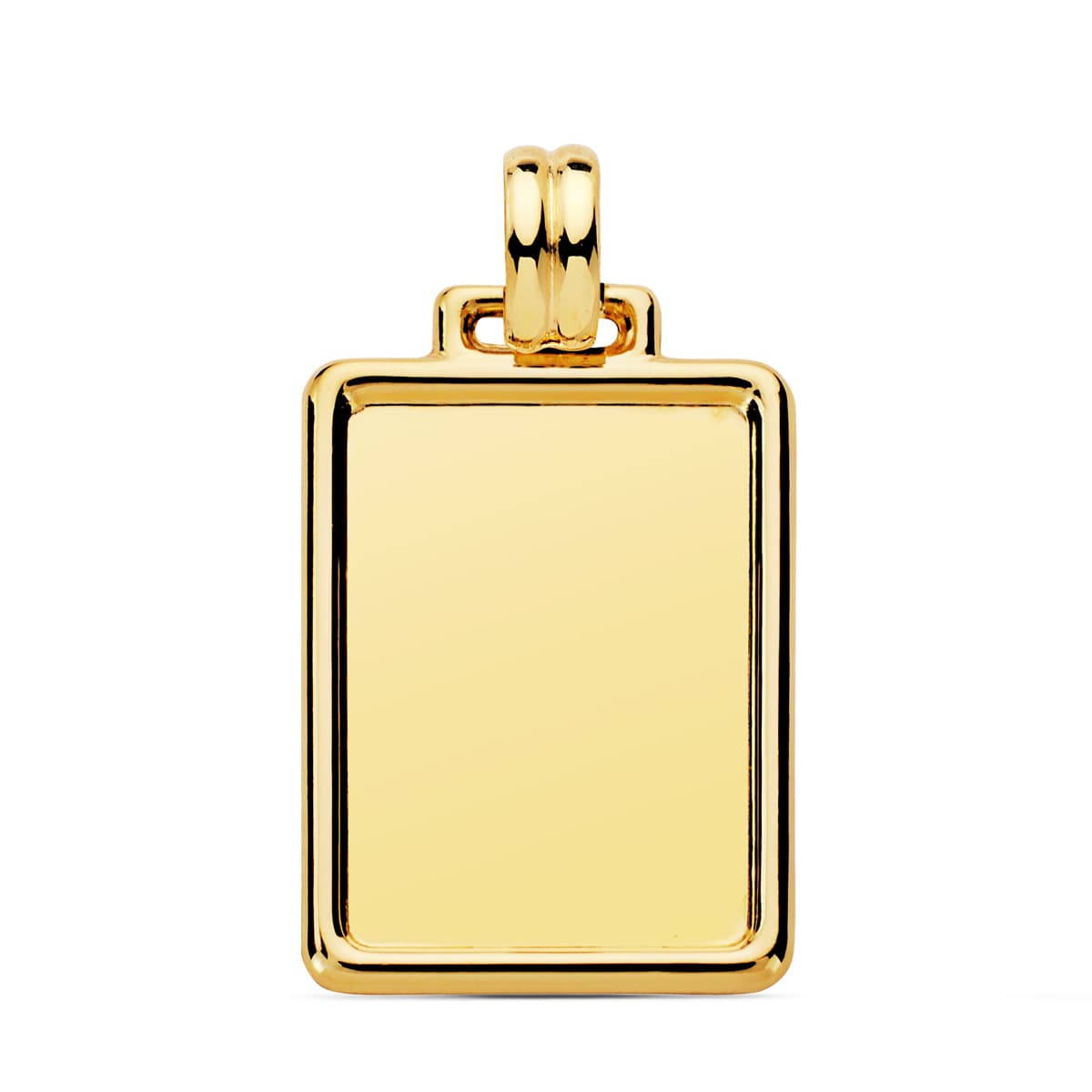 9K gulgullbelagt plate i skinnende glatt gull Størrelse: 29 x 20 mm
