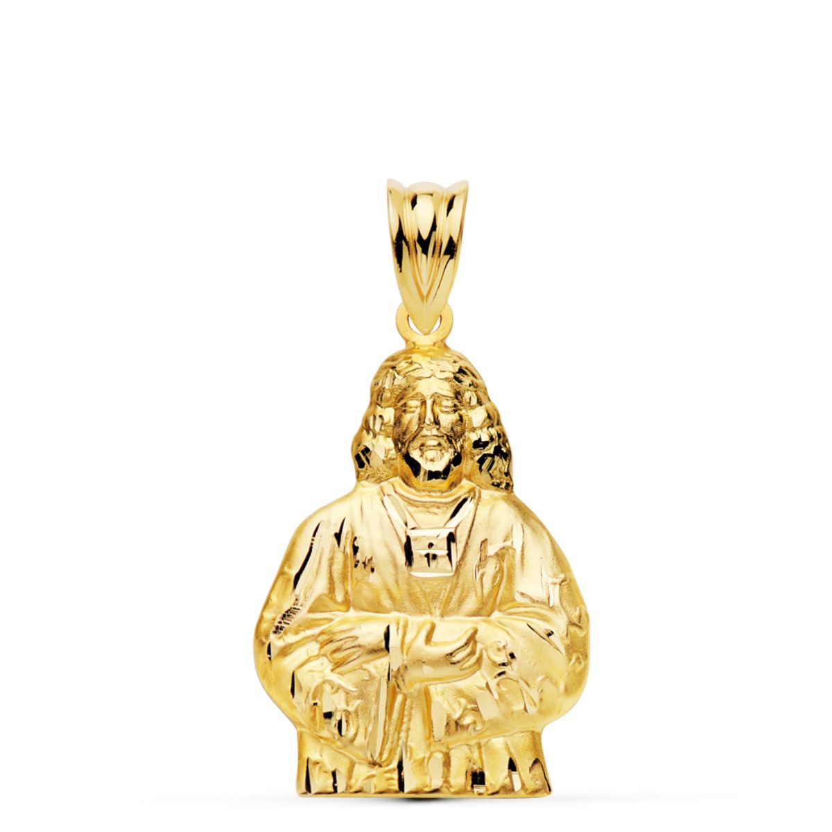 Pendentif Or Jaune 18K Christ Medinaceli Silhouette 27 X 17 mm