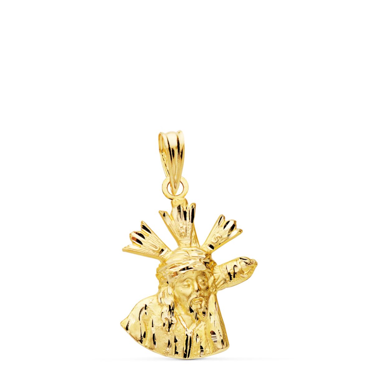 Pendentif Christ de Grande Puissance Silhouette Or Jaune 18K 20X15 mm