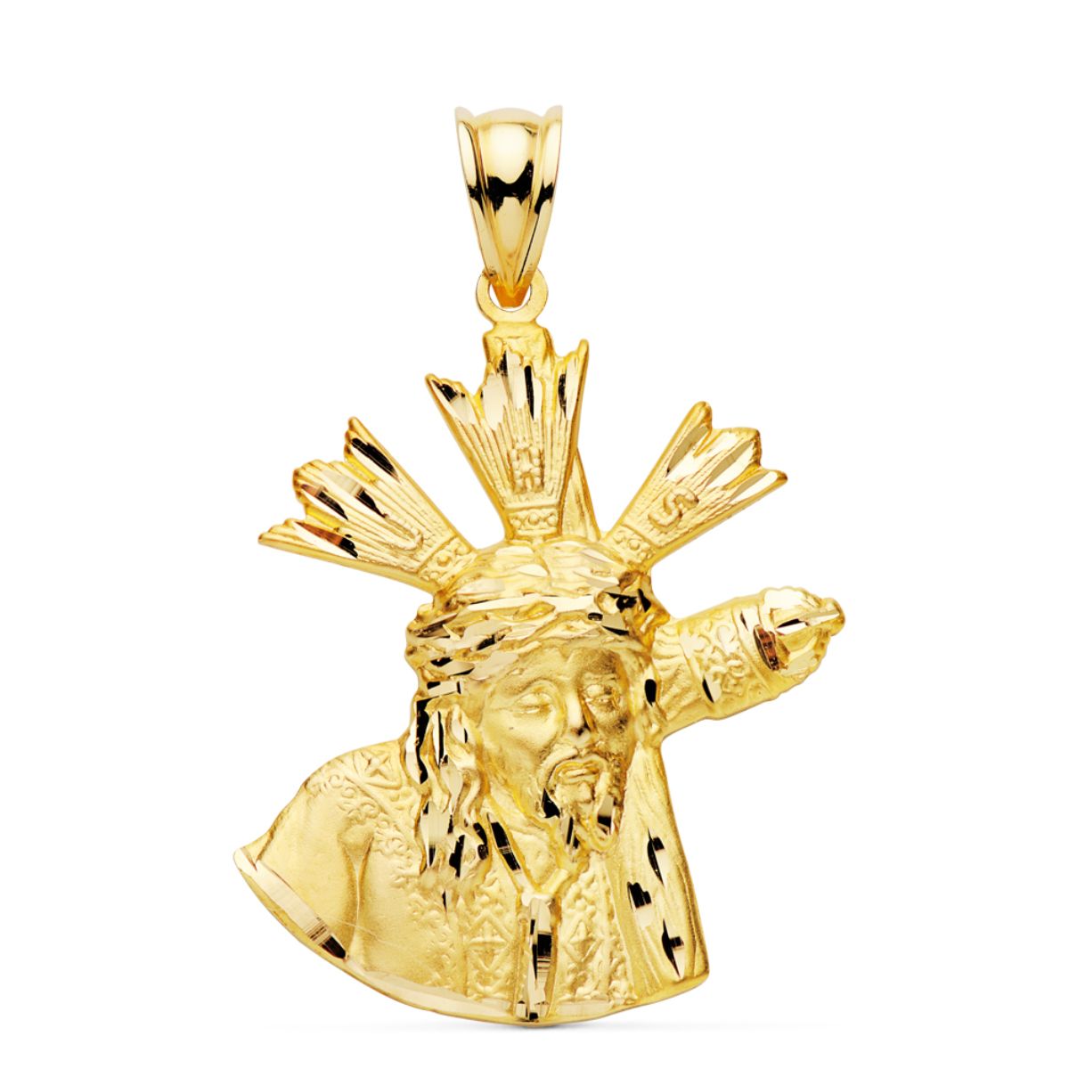 Christ Silhouette Great Power 9K Gult Gull 28X24 mm
