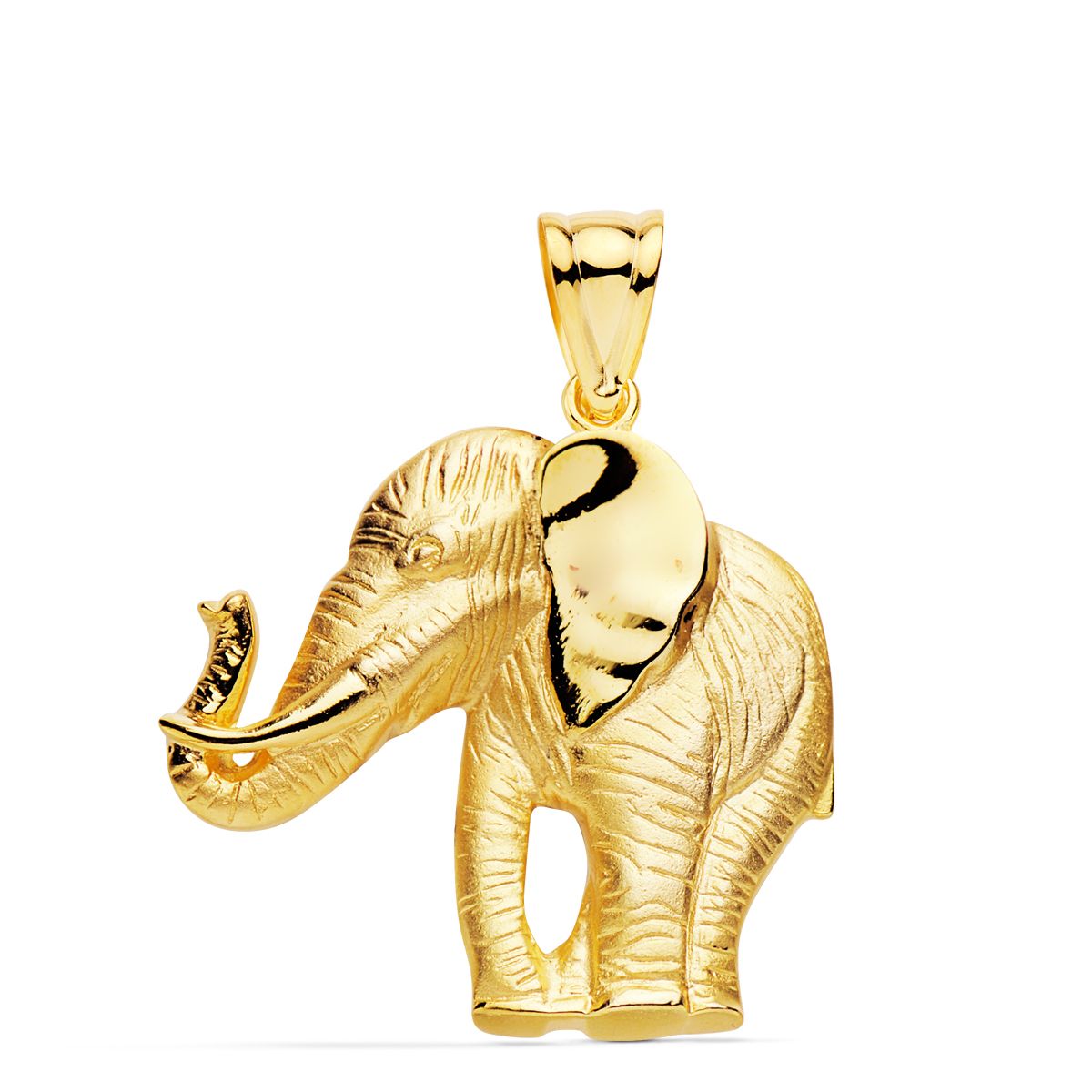 Ciondolo Silhouette Elefante in Oro Giallo 18K 32X30 mm