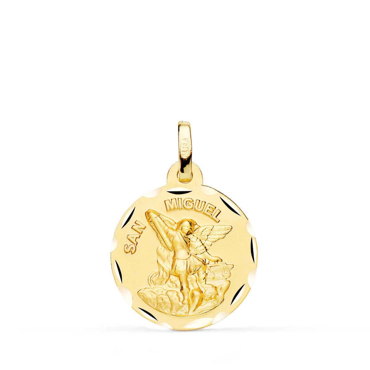 サンミゲル 18K イエロー ゴールド メダル ダイヤモンド 18 mm