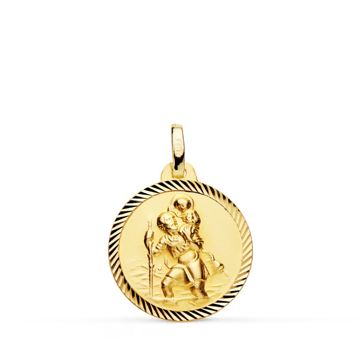 18K Saint Christopher Medalje 18 mm