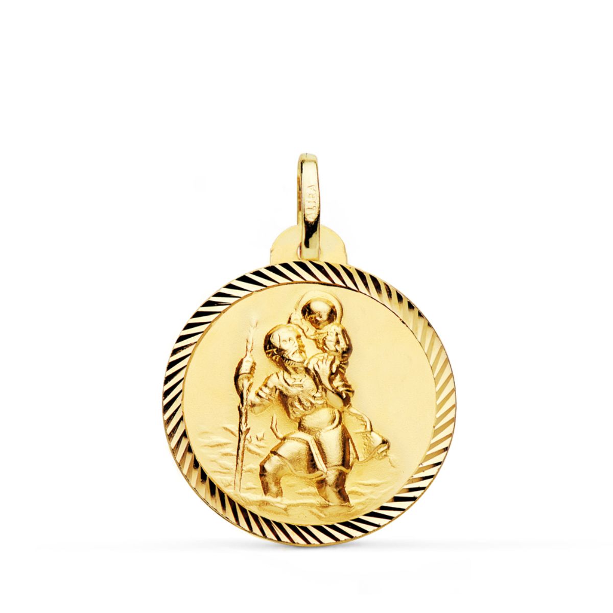 18K Saint Christopher Medalje 22 mm