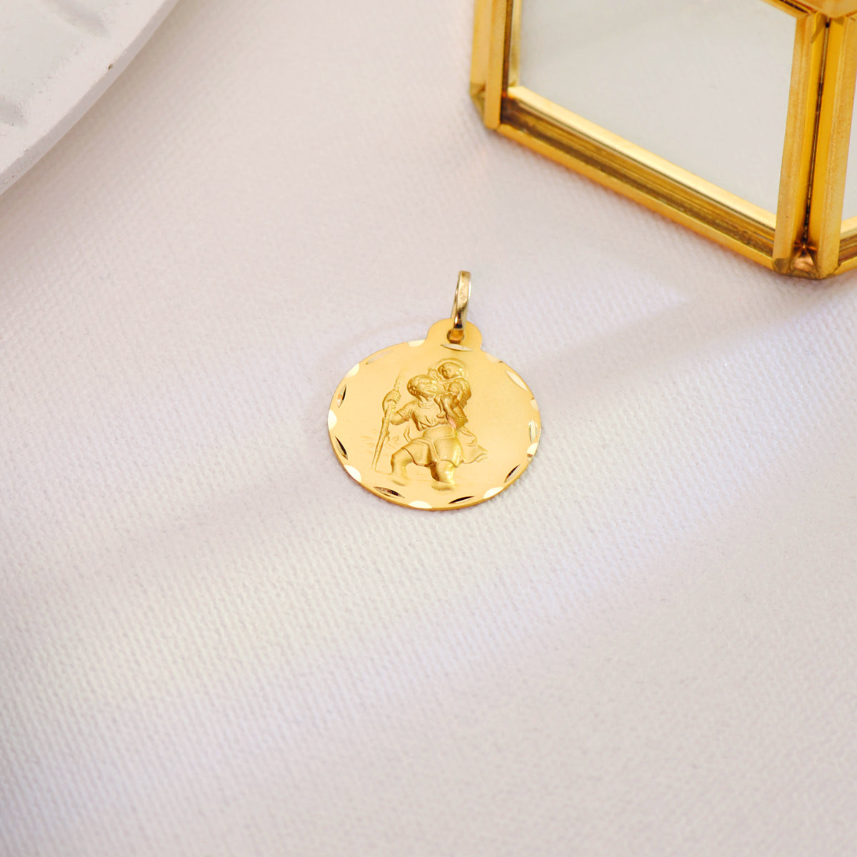18K Saint Christopher Medalje 20 mm