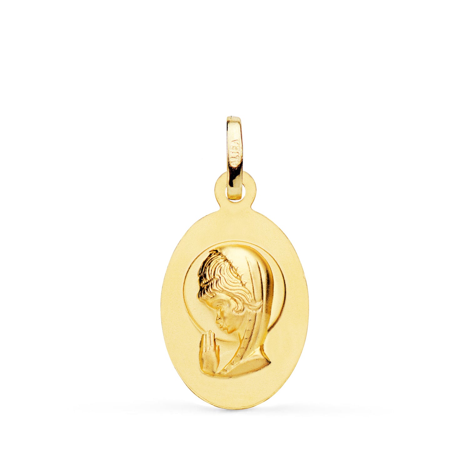 18K Virgin Girl Medal 19X12MM