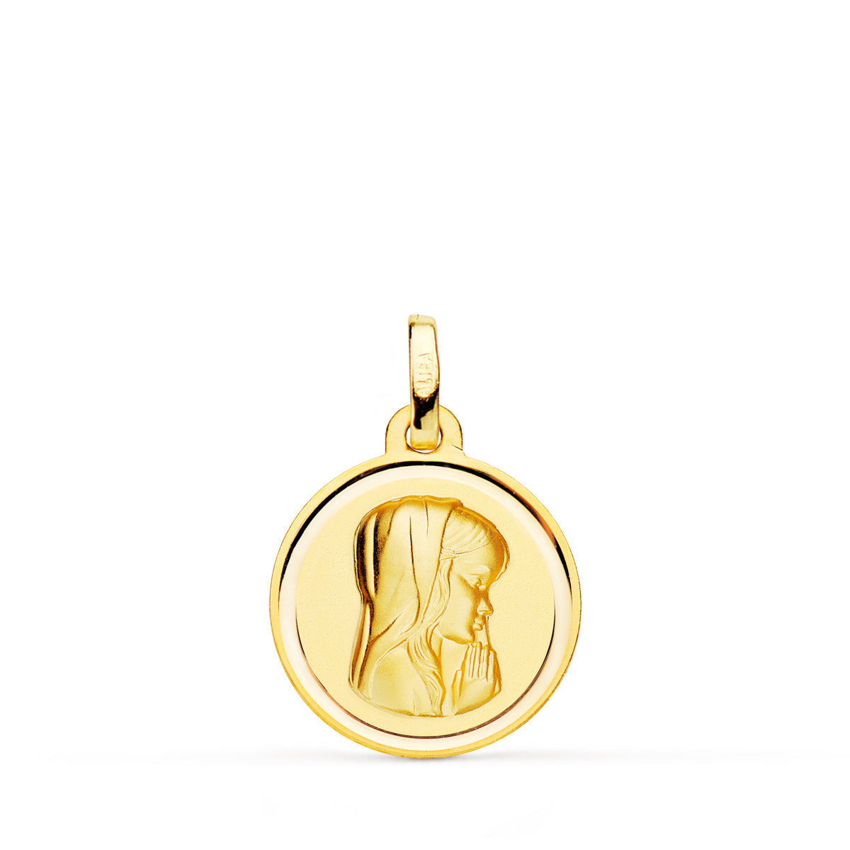 18K Virgin Child Medal 16 mm