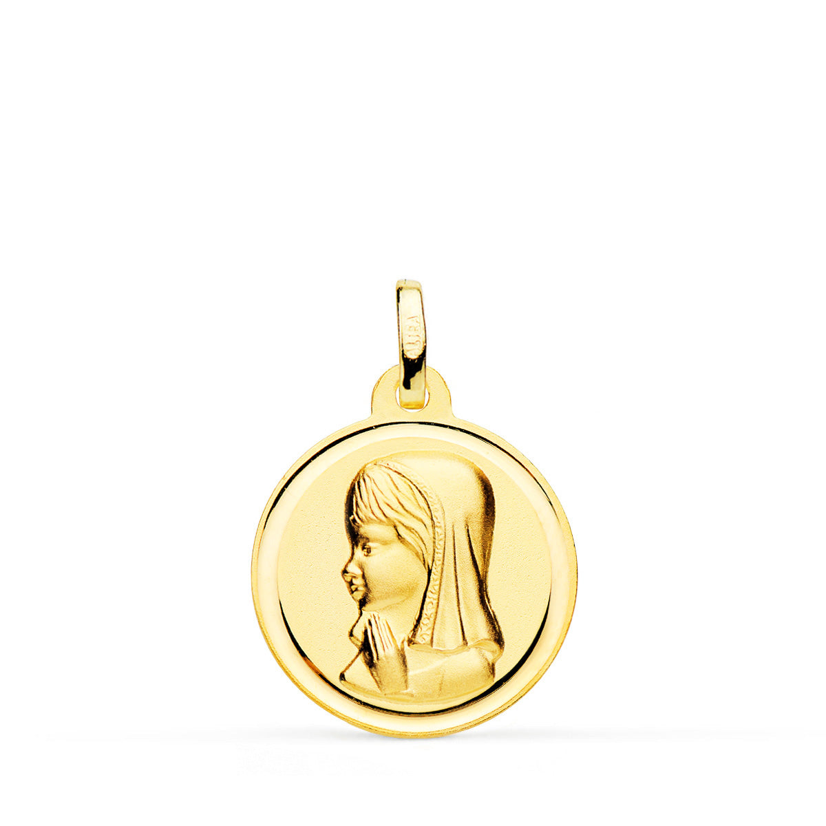18K Médaille Vierge Fille 18 mm